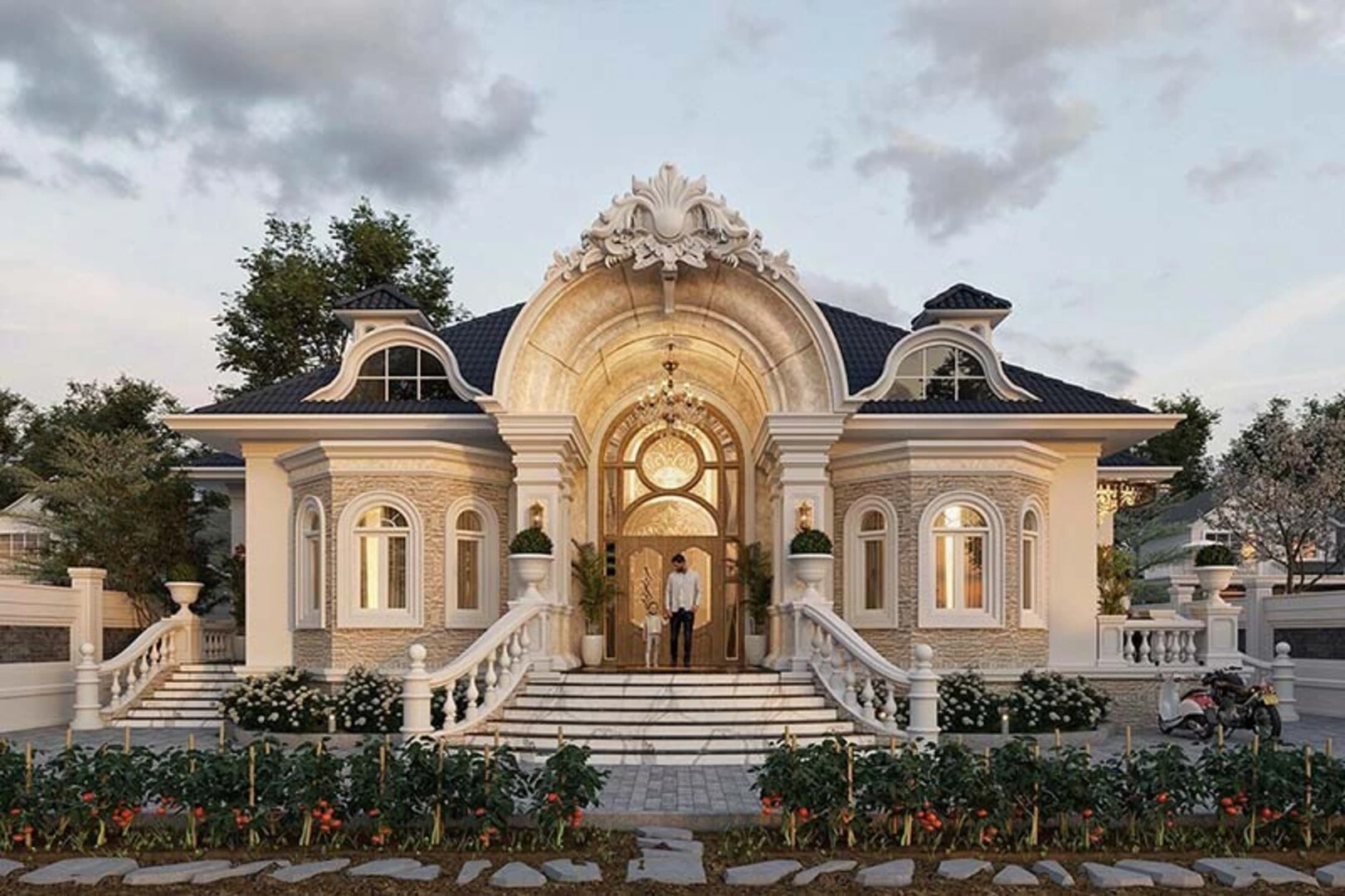 Mẫu biệt thự cổ điển đẹp, sang trọng