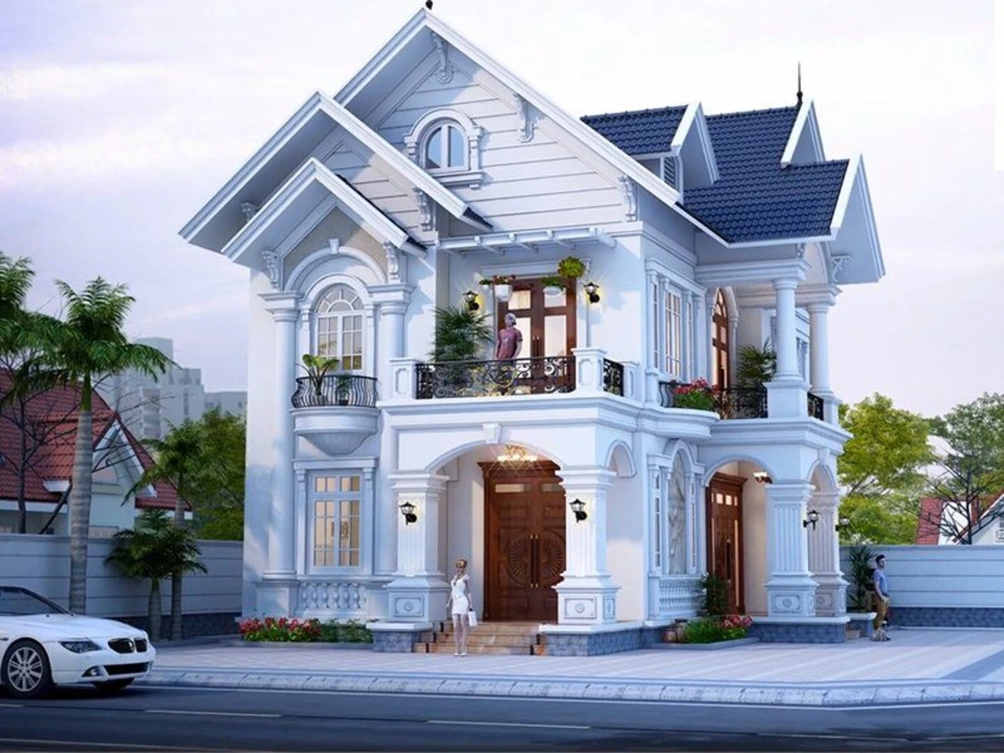Mẫu thiết kế biệt thự với kiến trúc mái Thái độc đáo