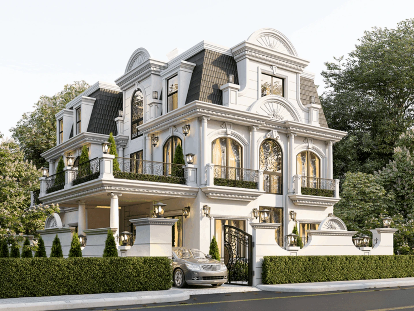 Thiết kế biệt thự tân cổ điển hiện đại, đẳng cấp 