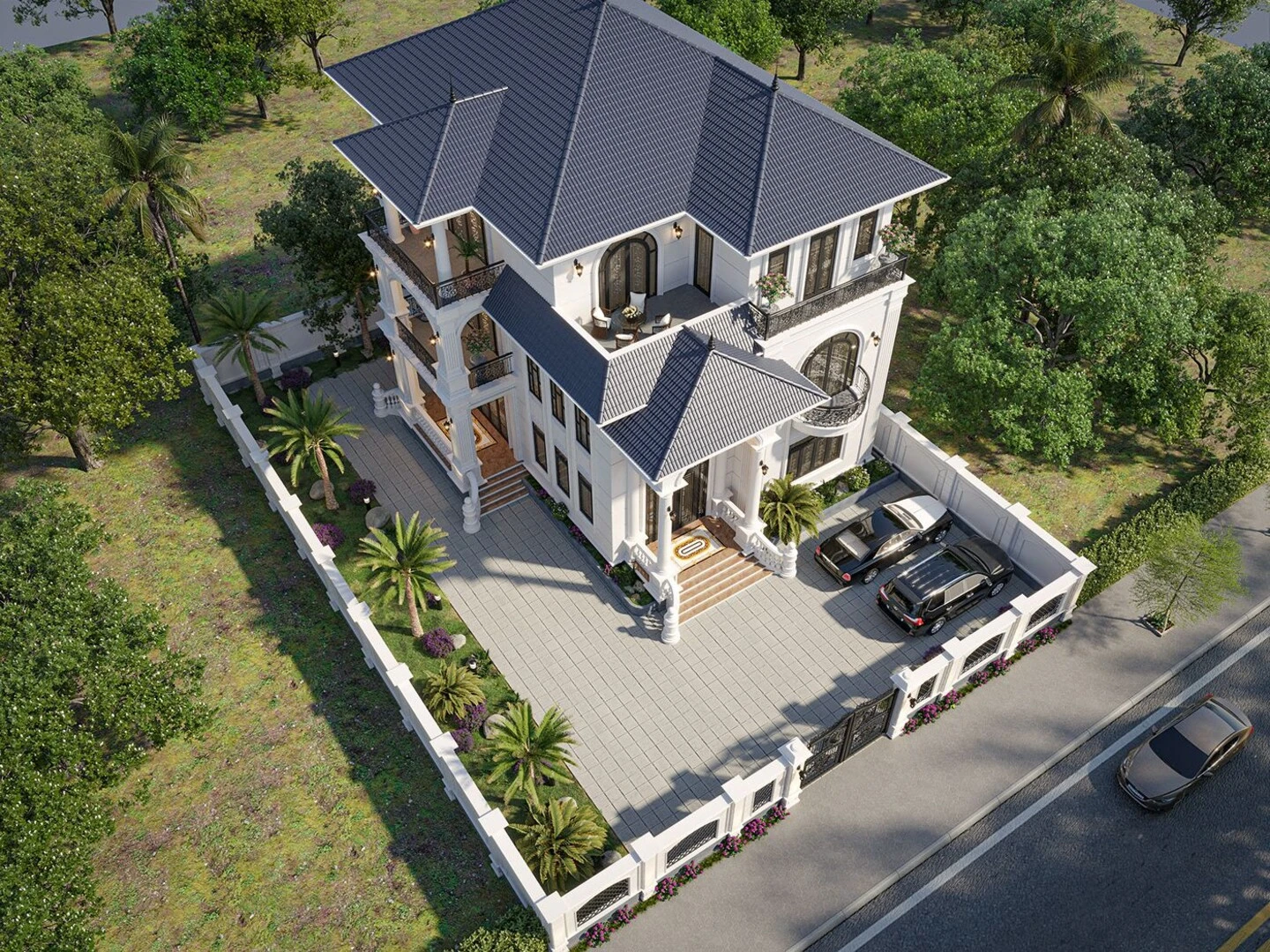 Mẫu biệt thự đẹp, hiện đại 3 tầng