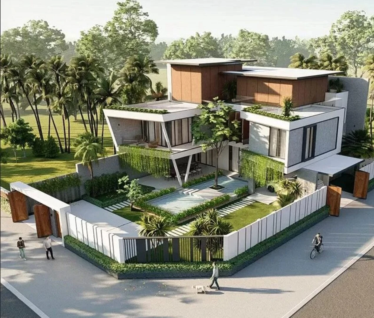 Mẫu biệt thự hiện đại không gian xanh mang đến môi trường sống trong lành