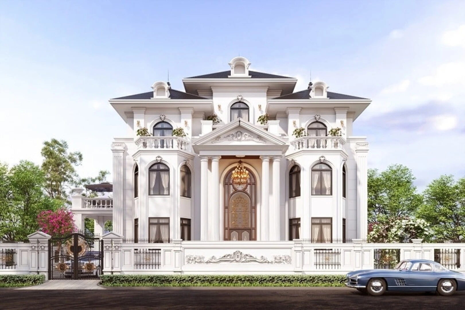 Chú trọng yếu tố phong thủy khi xây dựng biệt thự kiểu Pháp cổ điển