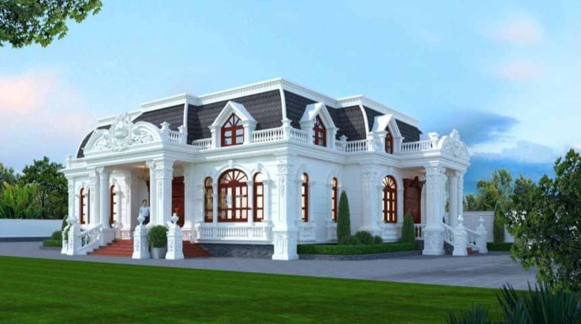 Biệt thự nhà vườn 2 tầng mái Thái bề thế, đáp ứng nhu cầu sinh hoạt tiện nghi