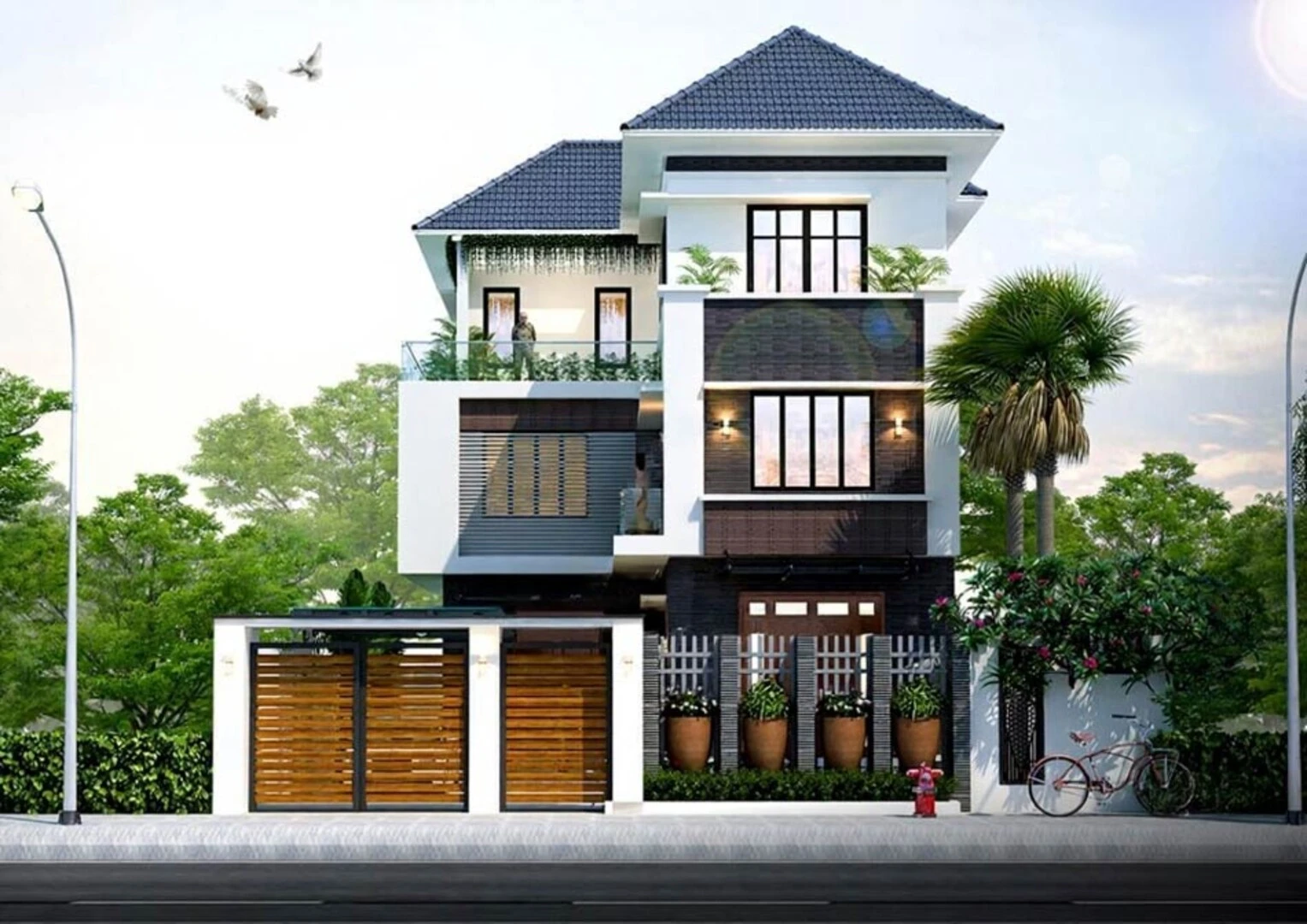 Thiết kế biệt thự nhà vườn trên đất 200m2 đẳng cấp, tối ưu không gian sống