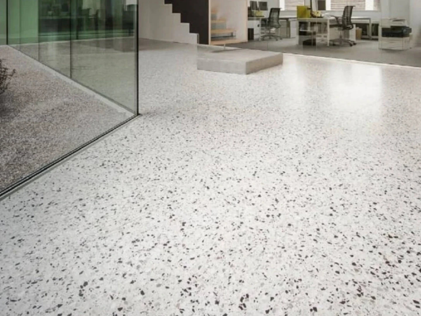 Gạch 800x800 terrazzo phong cách châu Âu giúp tạo hiệu ứng thị giác mạnh mẽ, độc đáo 