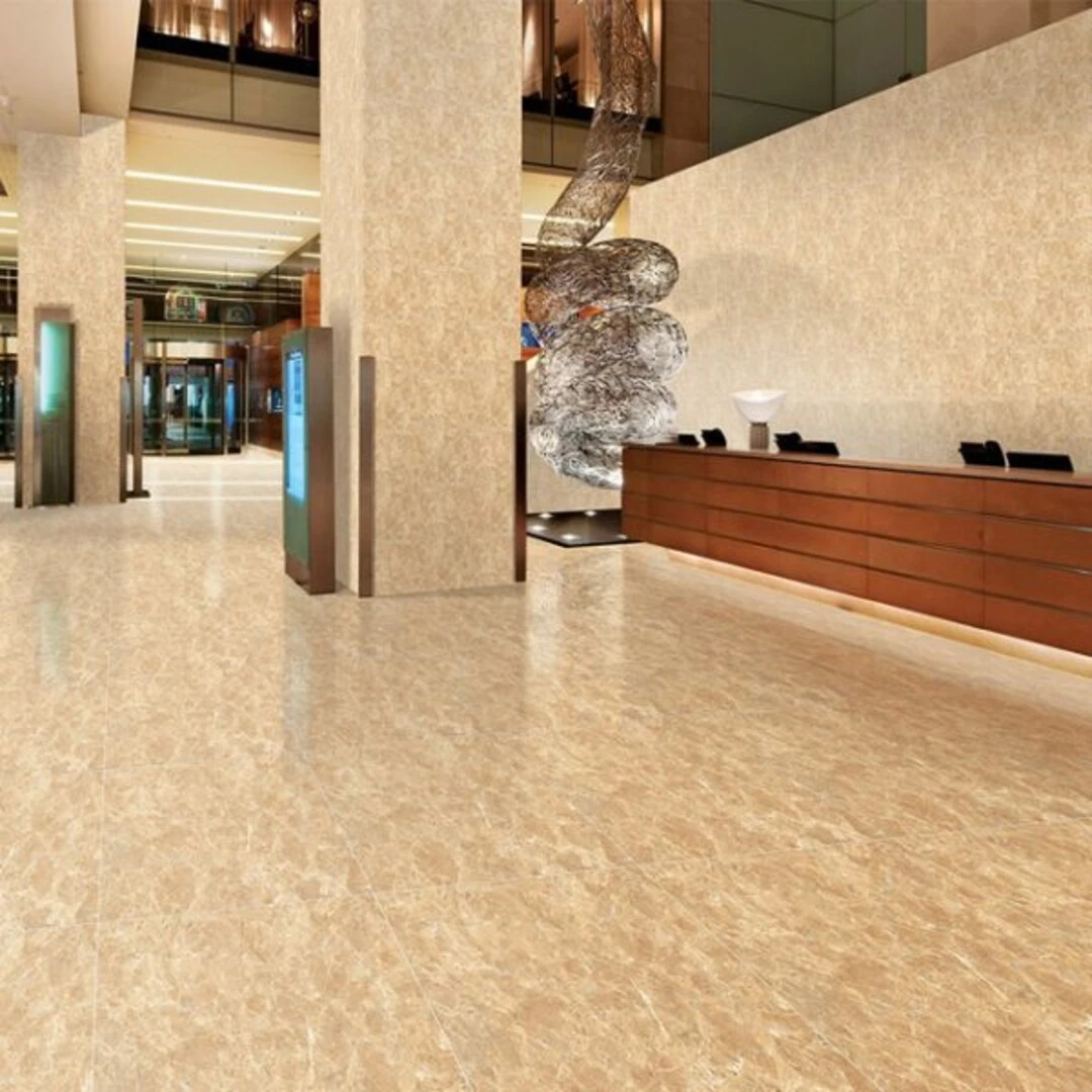 Gạch lát nền màu vàng ánh kim vân đá 60x120