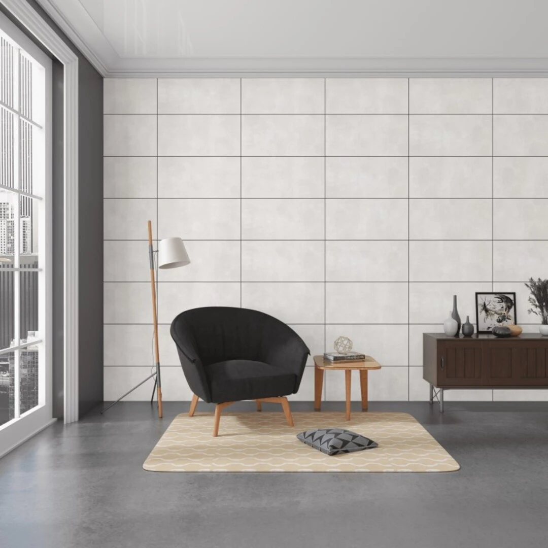 Gạch ốp tường phòng khách 30x60 tạo hiệu ứng thị giác mở rộng
