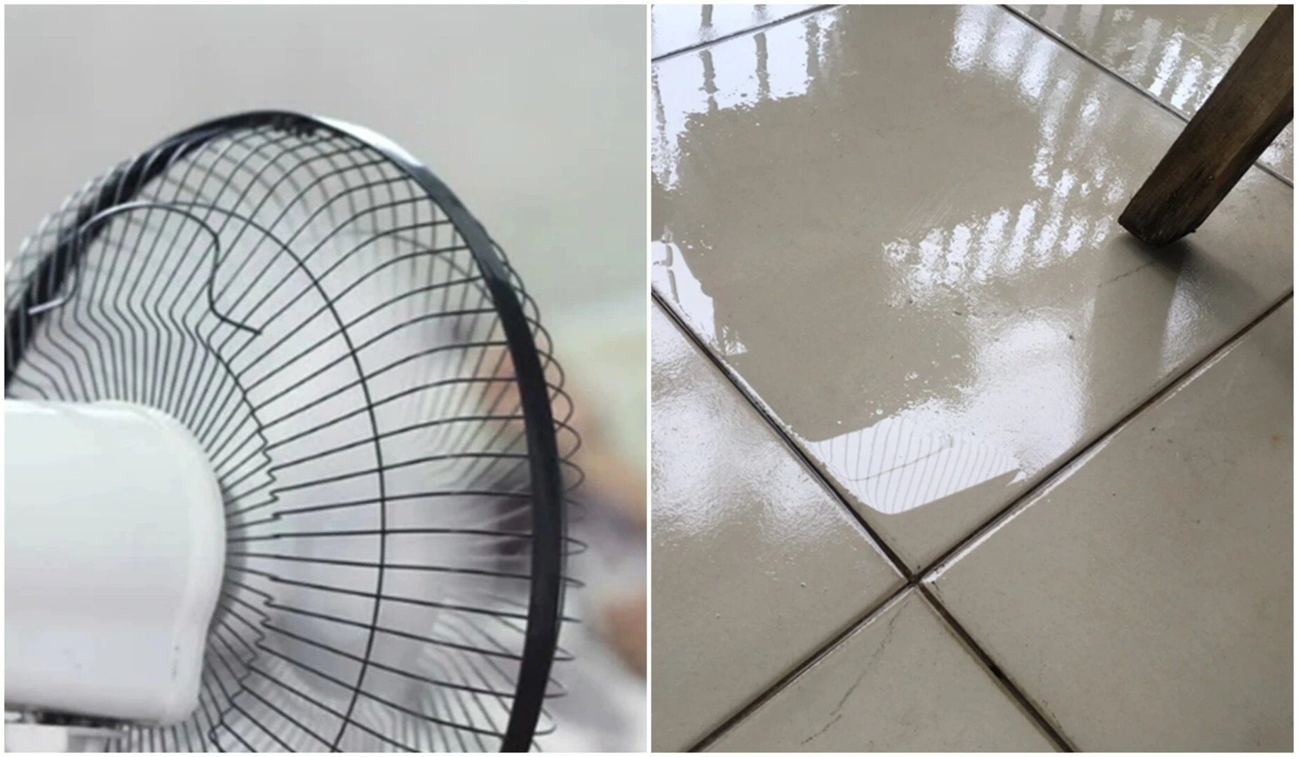 sử dụng quạt gió để sàn nhà khô ráo khi trời nồm