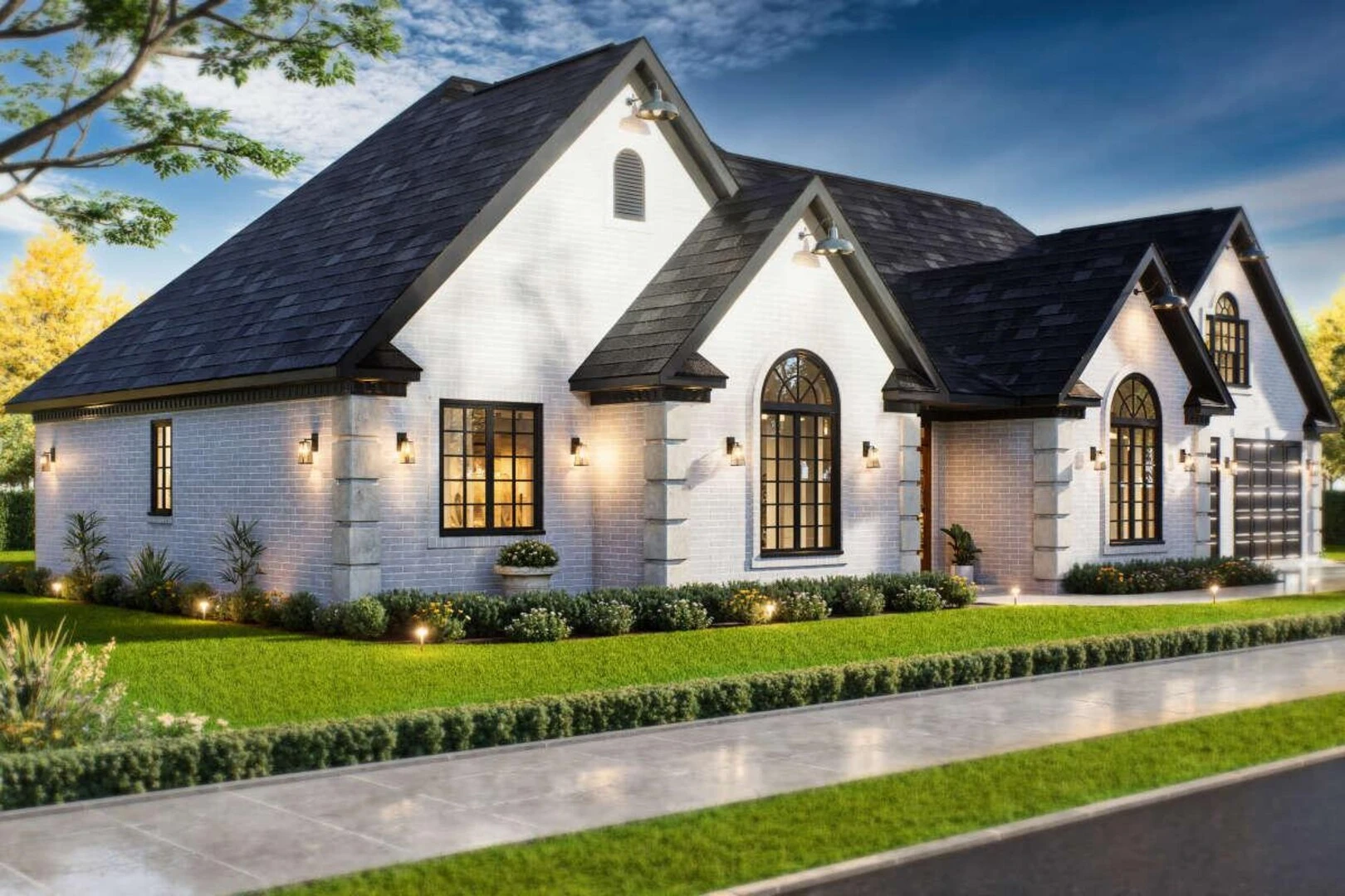 Mẫu biệt thự 1 tầng “Châu Âu thu nhỏ” phù hợp với nhiều diện tích xây dựng