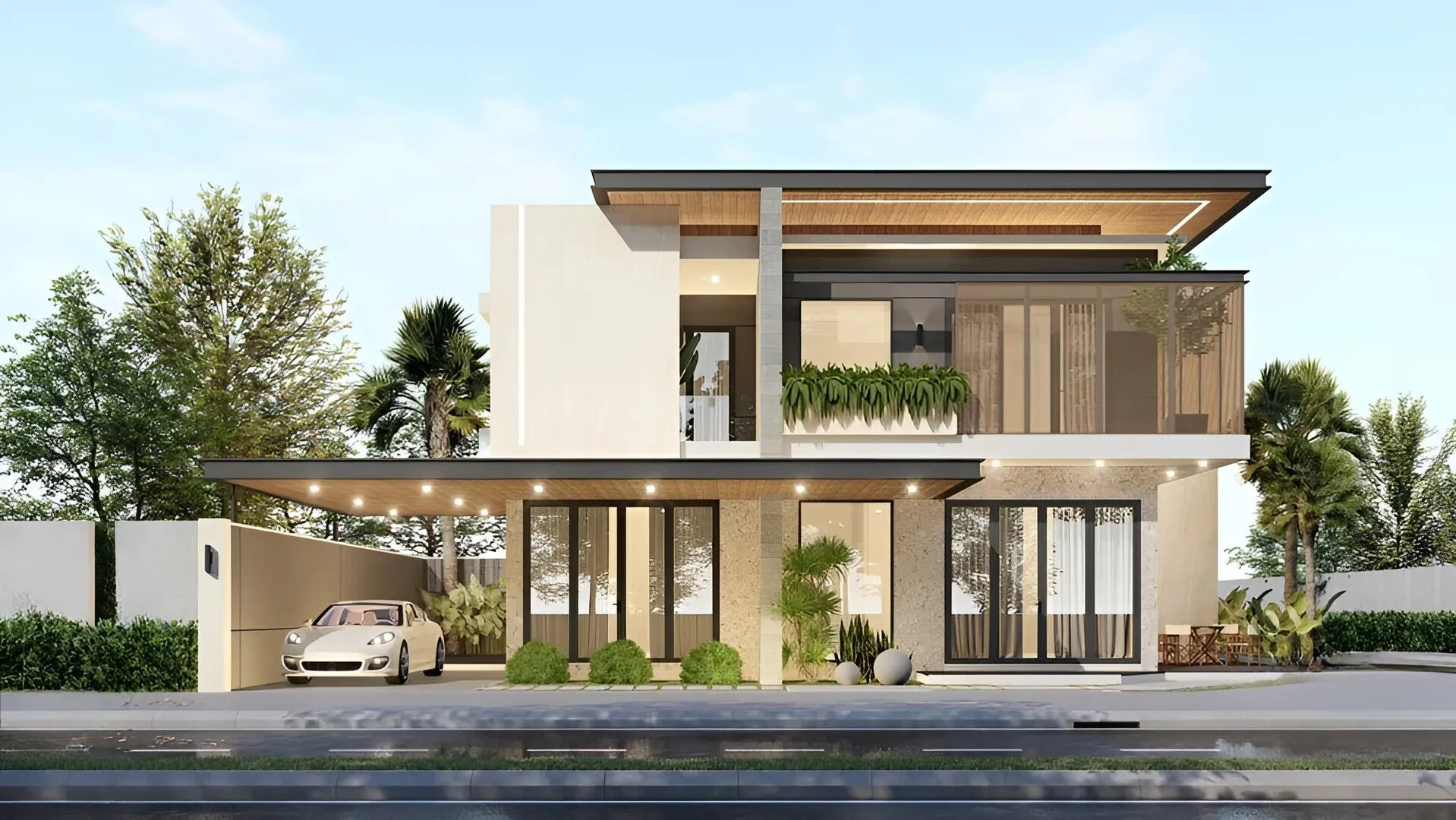 Biệt thự 2 tầng 3 phòng ngủ hiện đại