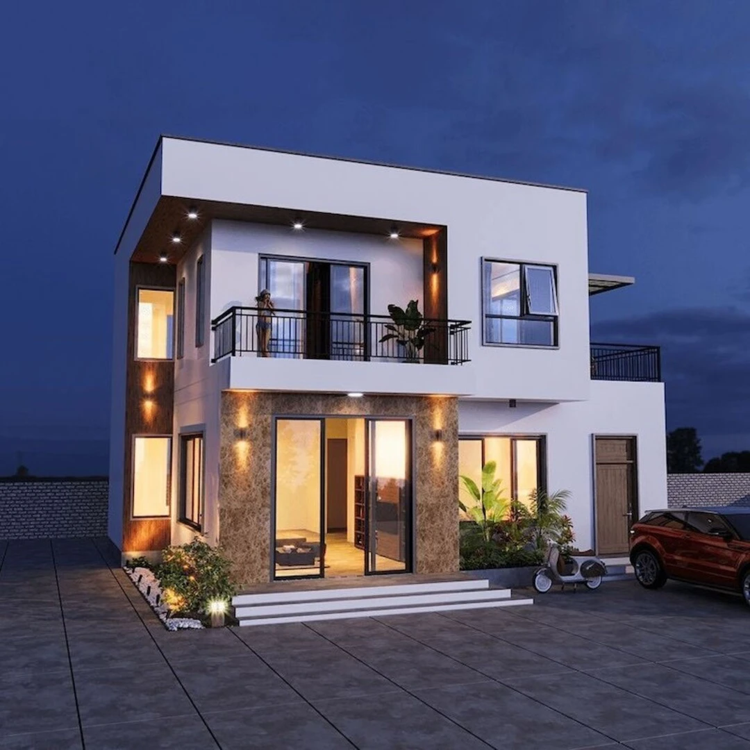 Biệt thự 2 tầng hiện đại dưới 200m2 đẹp chuẩn