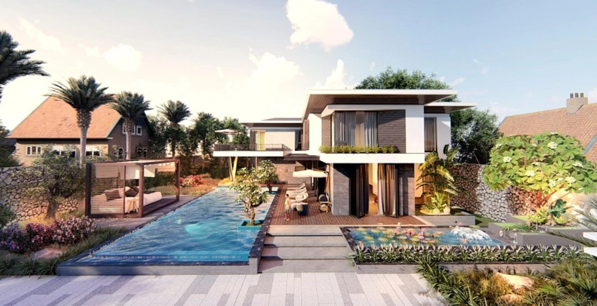 Mẫu biệt thự 2 tầng 700m² có thiết kế thẩm mỹ sang trọng và ấn tượng