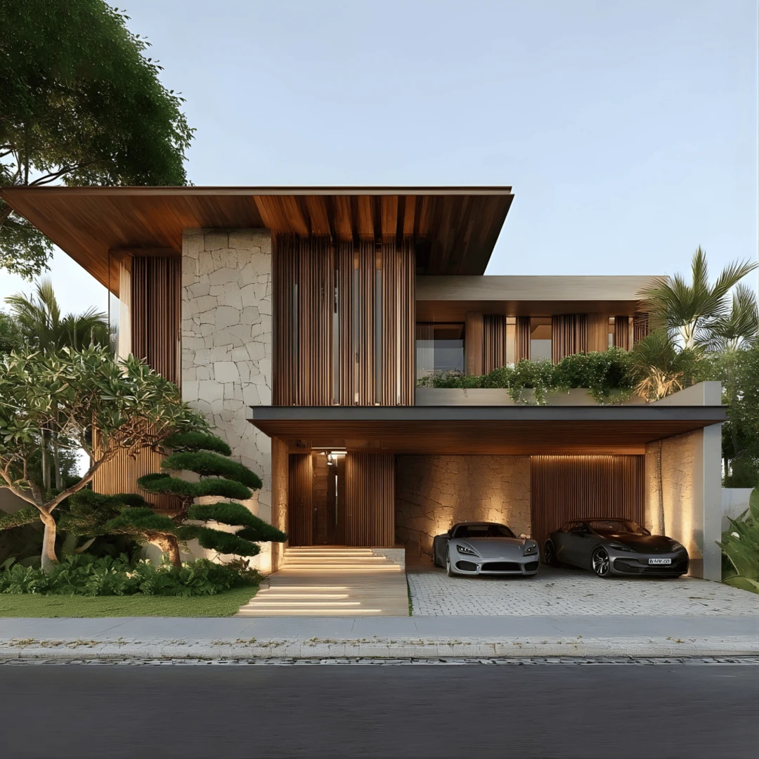 Biệt thự 2 tầng hiện đại phong cách Japandi