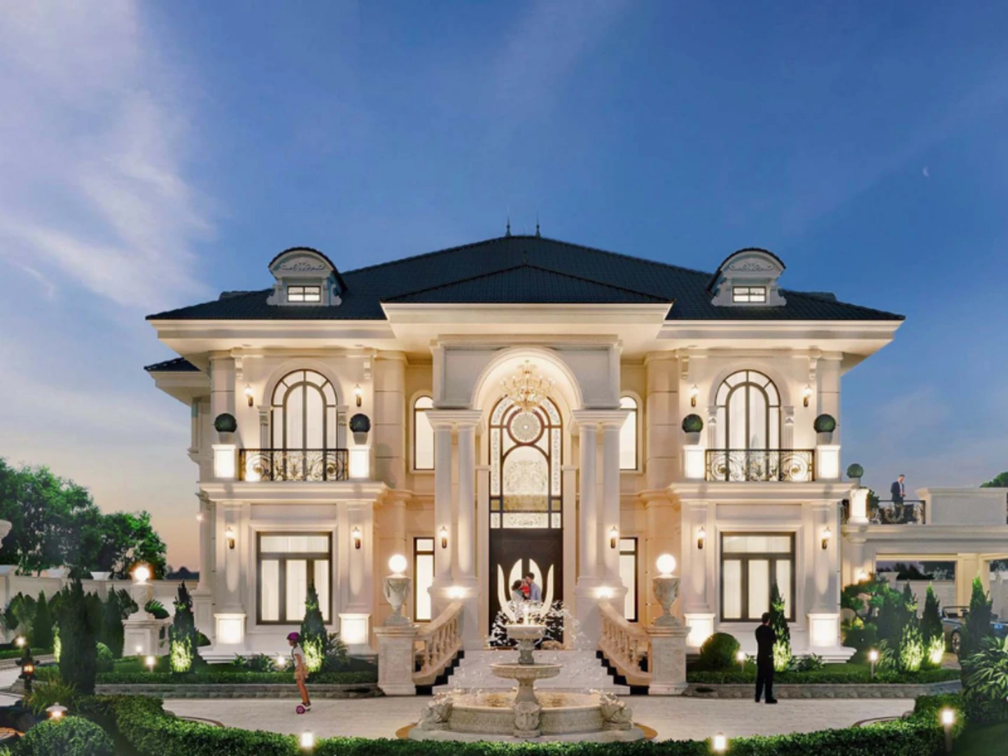Mẫu biệt thự địa trung hải 3 tầng được thiết kế ấn tượng