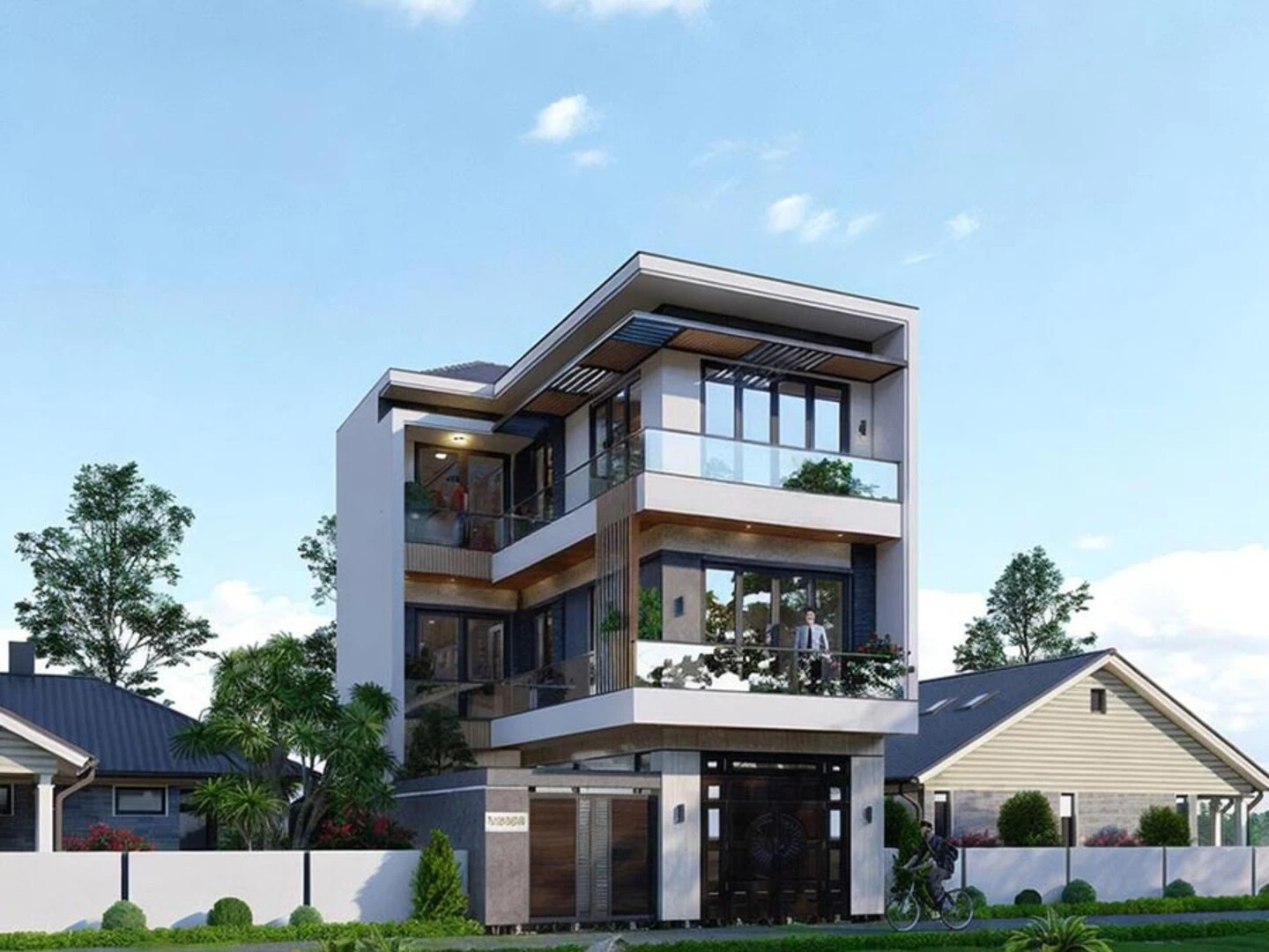 Biệt thự chữ L 3 tầng nổi bật và được nhiều gia chủ ưa chuộng