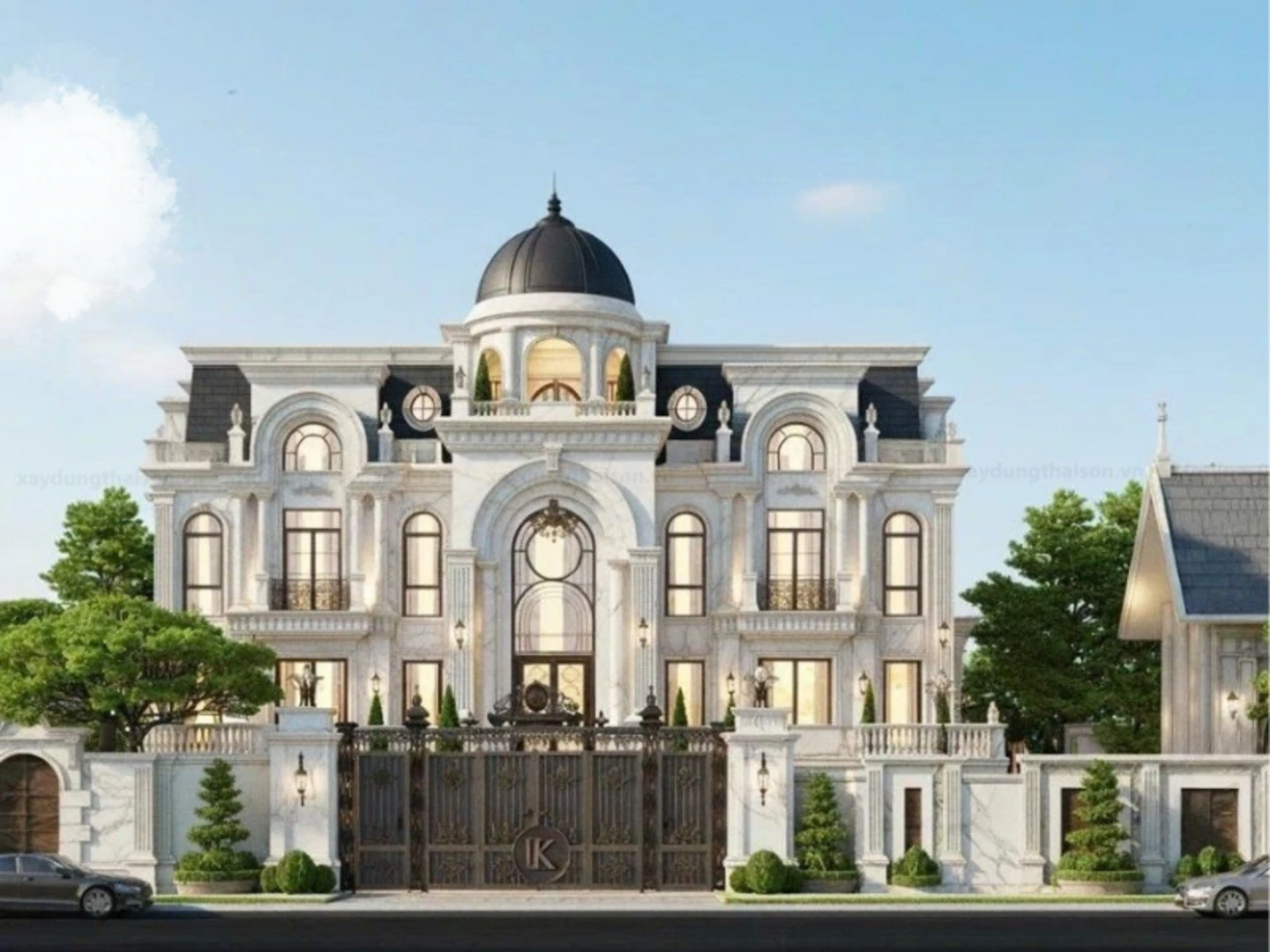 biệt thự 3 tầng mái vòm sang, đẹp