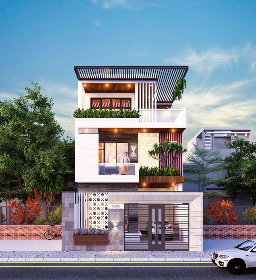 Mẫu thiết kế biệt thự mini 3 tầng