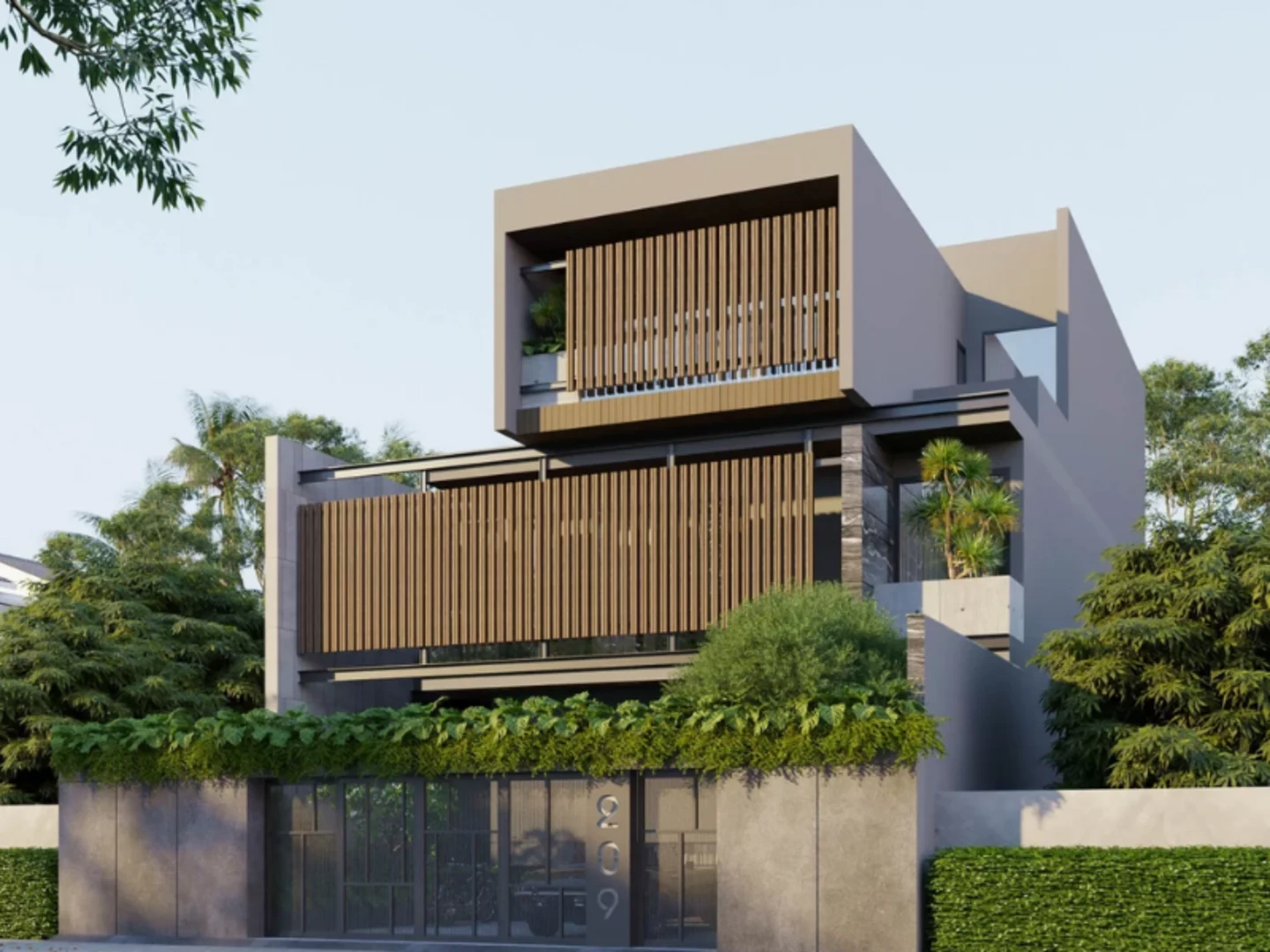 Với quy mô 200-300m², mẫu biệt thự 3 tầng tạo nên không gian sống rộng rãi