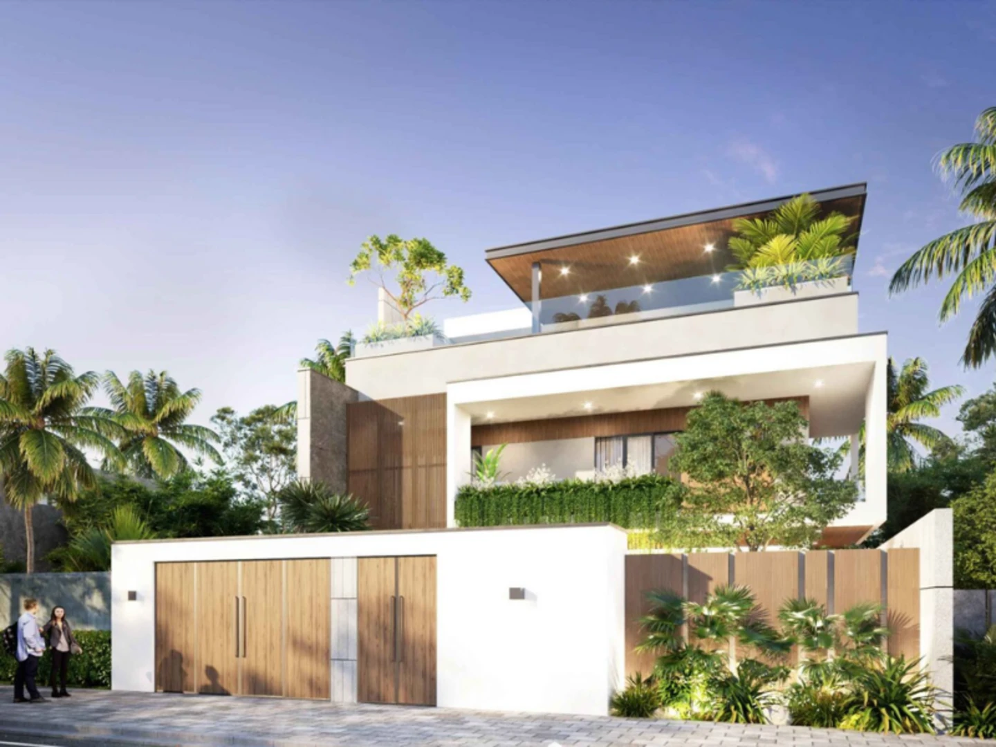 Biệt thự 3 tầng diện tích 300-400m²