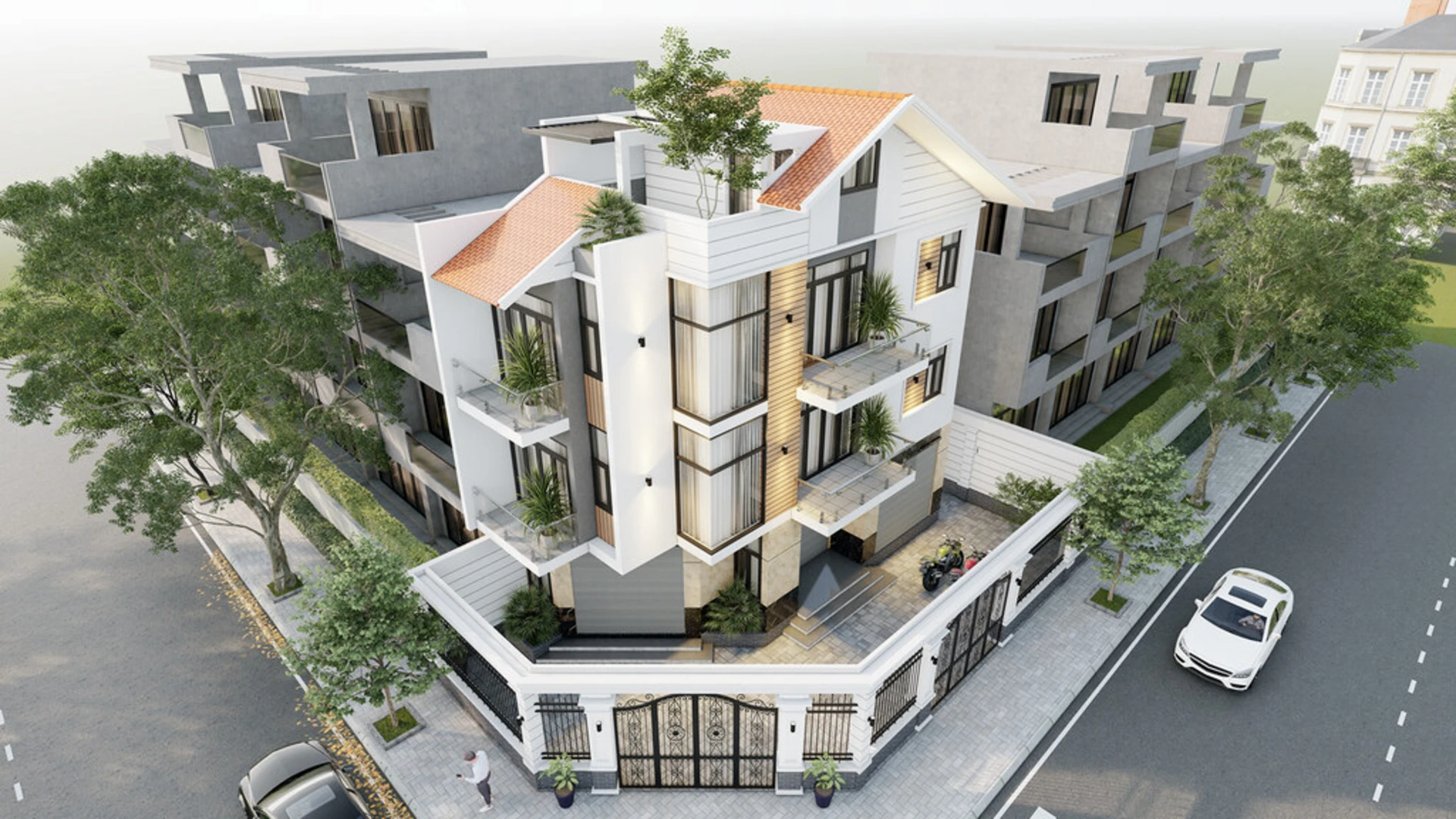 Biệt thự 4 tầng 2 mặt tiền