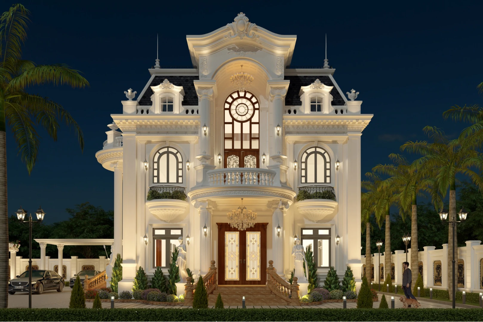 biệt thự tân cổ điển có sân vườn