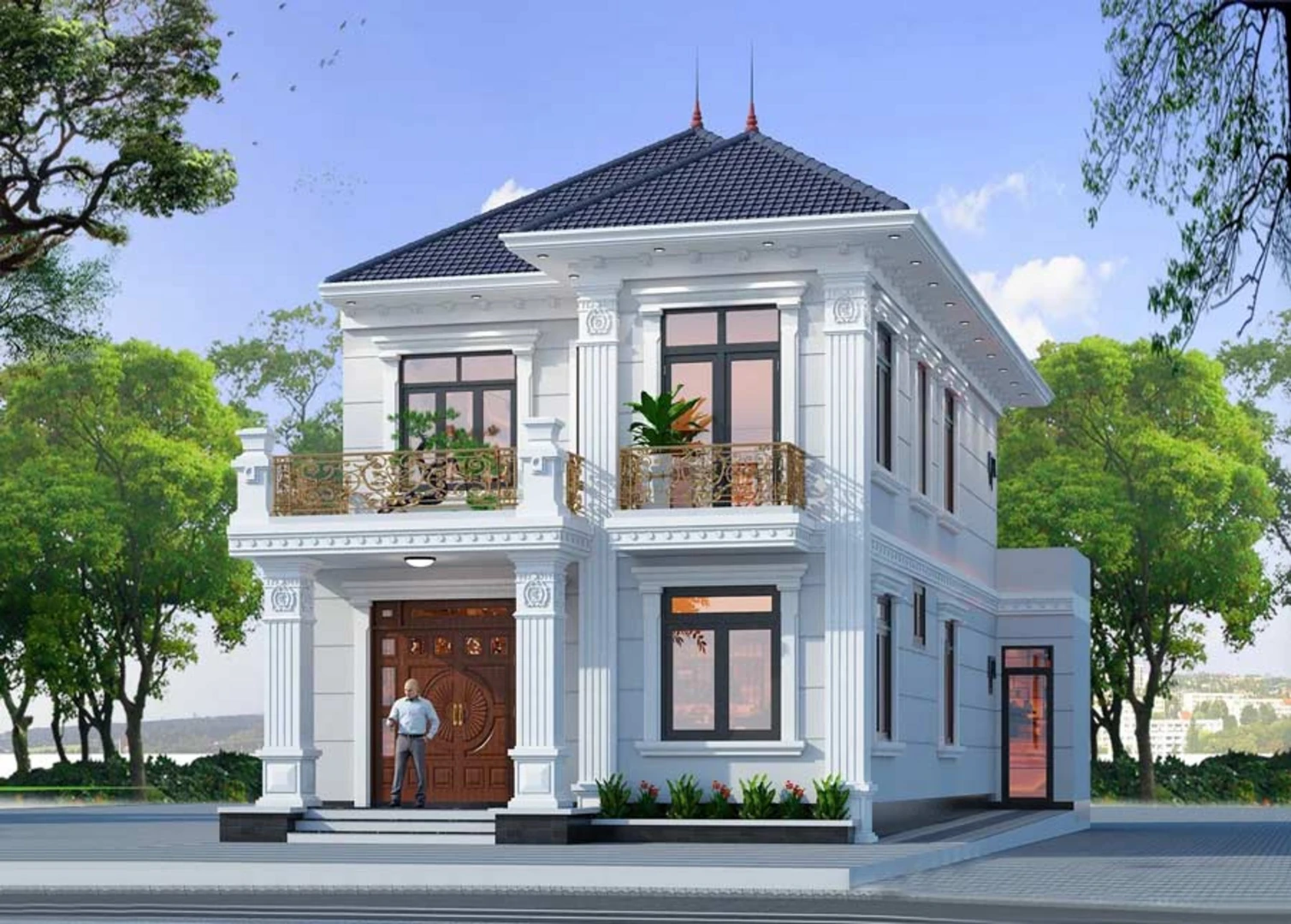 Mẫu biệt thự tân cổ điển 2 tầng 1 tỷ 150m2 đẳng cấp