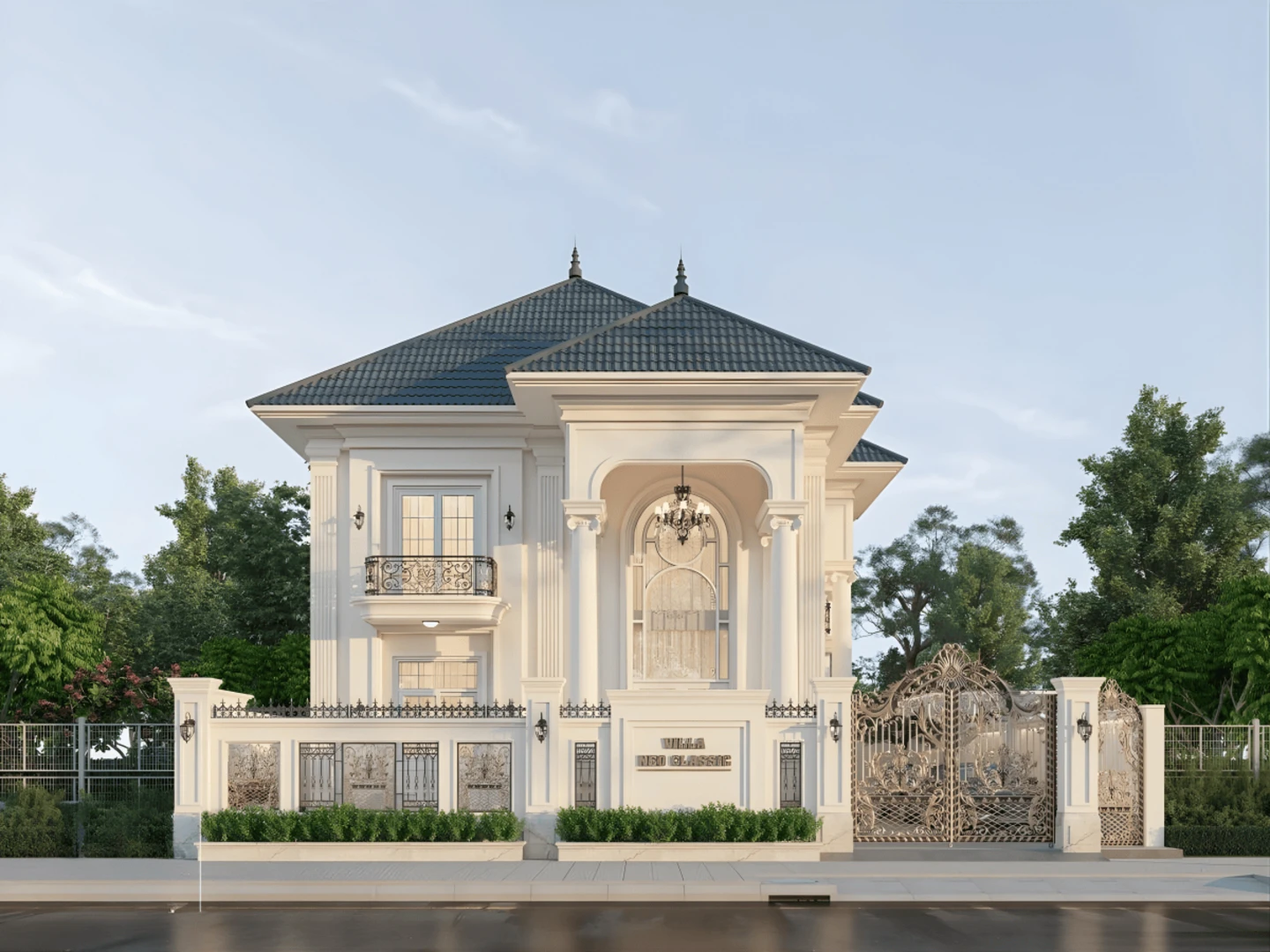 biệt thự tân cổ điển 2 tầng 1 tỷ mái Nhật