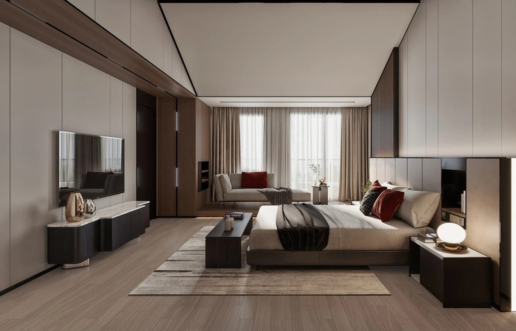 Diện tích phòng ngủ master tiêu chuẩn thường dao động từ 20m² đến 25m² 