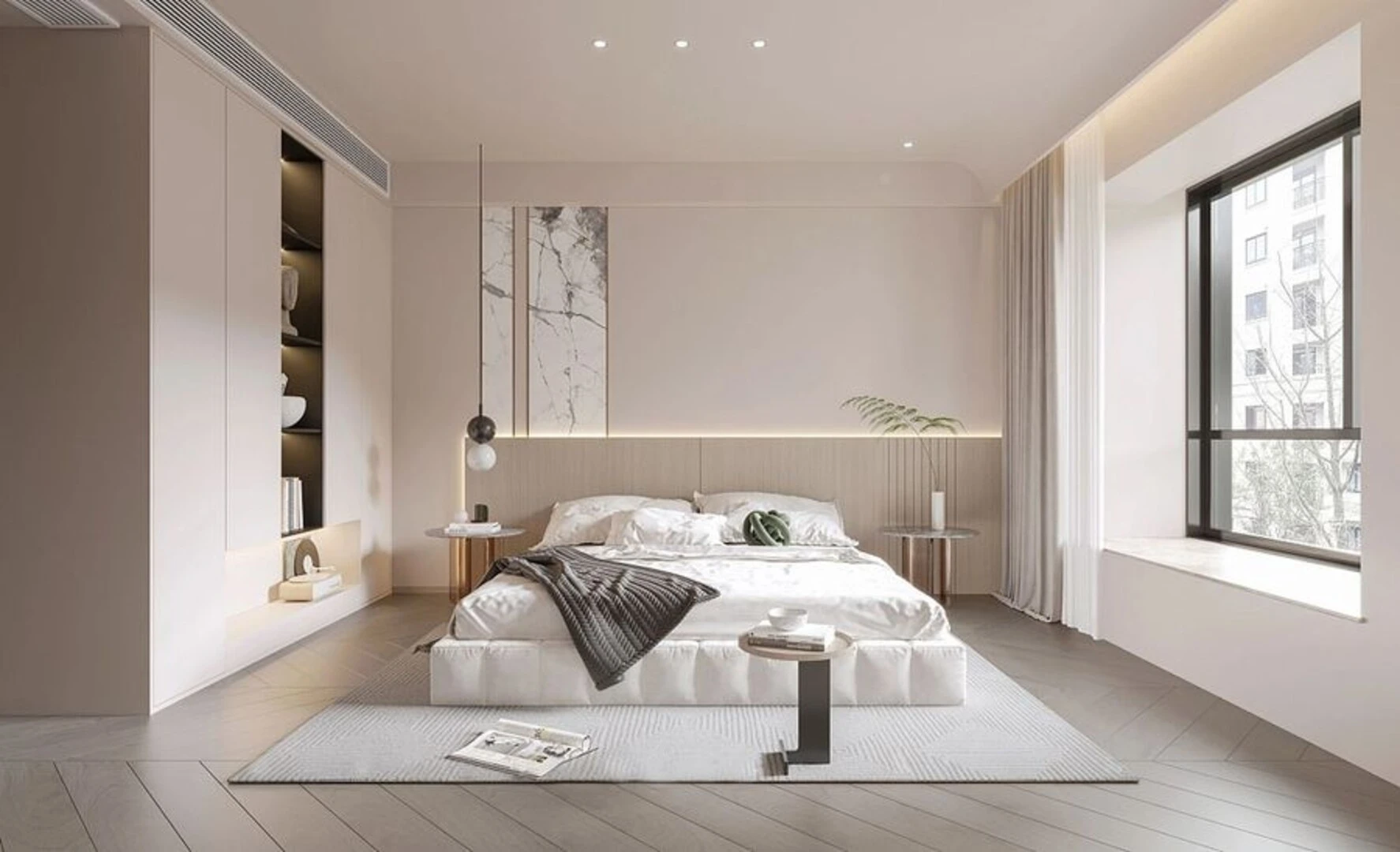 Phòng ngủ 25m2 được xem là diện tích lý tưởng để thiết kế phòng ngủ master