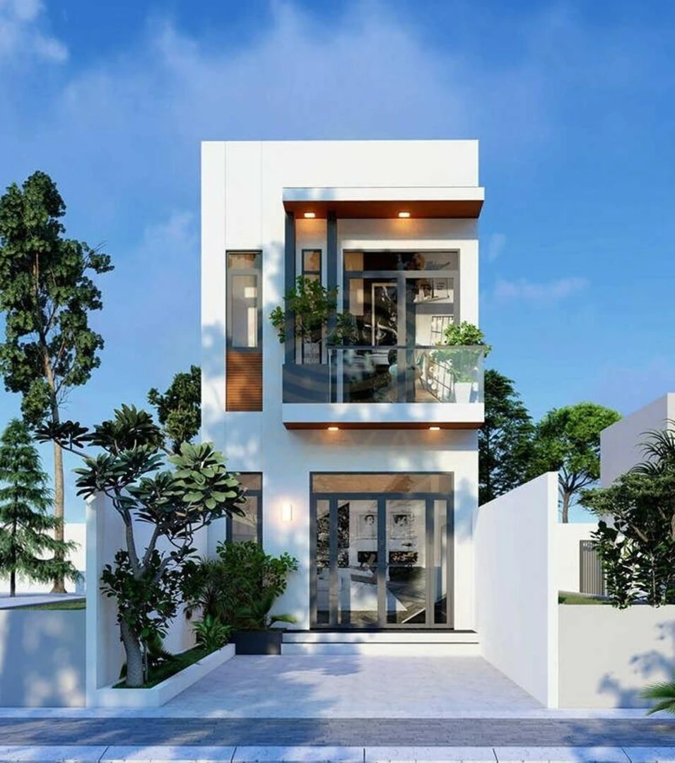 Mẫu nhà ống 2 tầng thoáng đãng, tươi mát 
