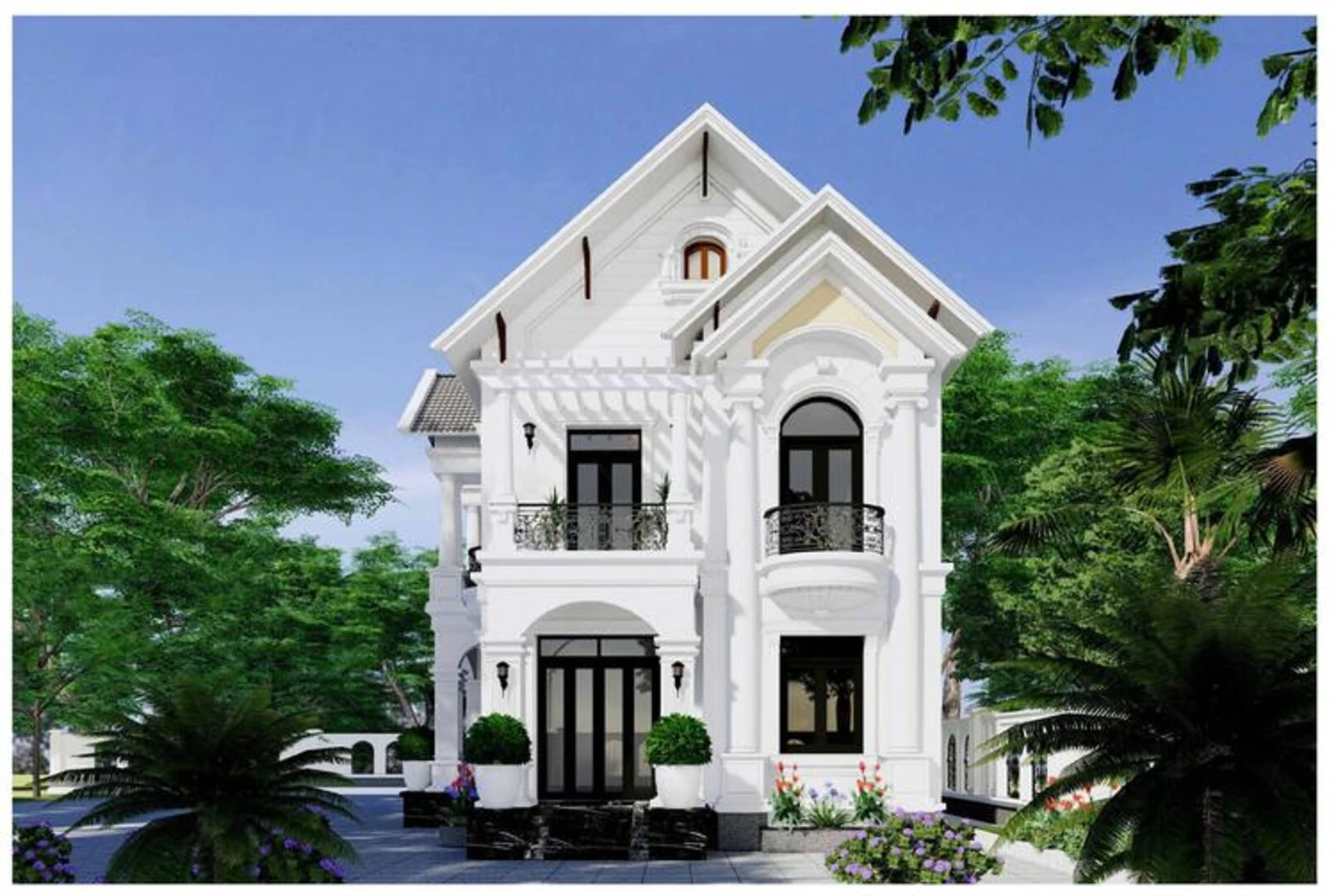 Thiết kế nhà 2 tầng với 1 tầng trệt và 1 lầu đẹp, tối giản