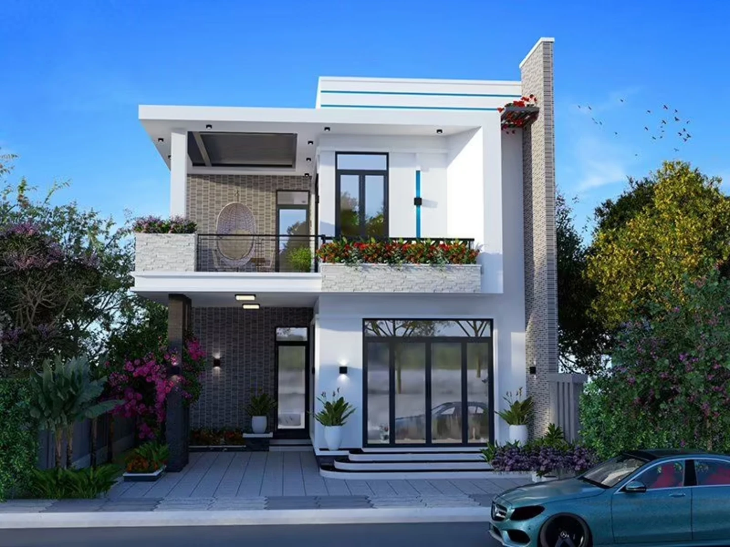 Mẫu nhà chữ L có thể áp dụng nhiều phong cách thiết kế 