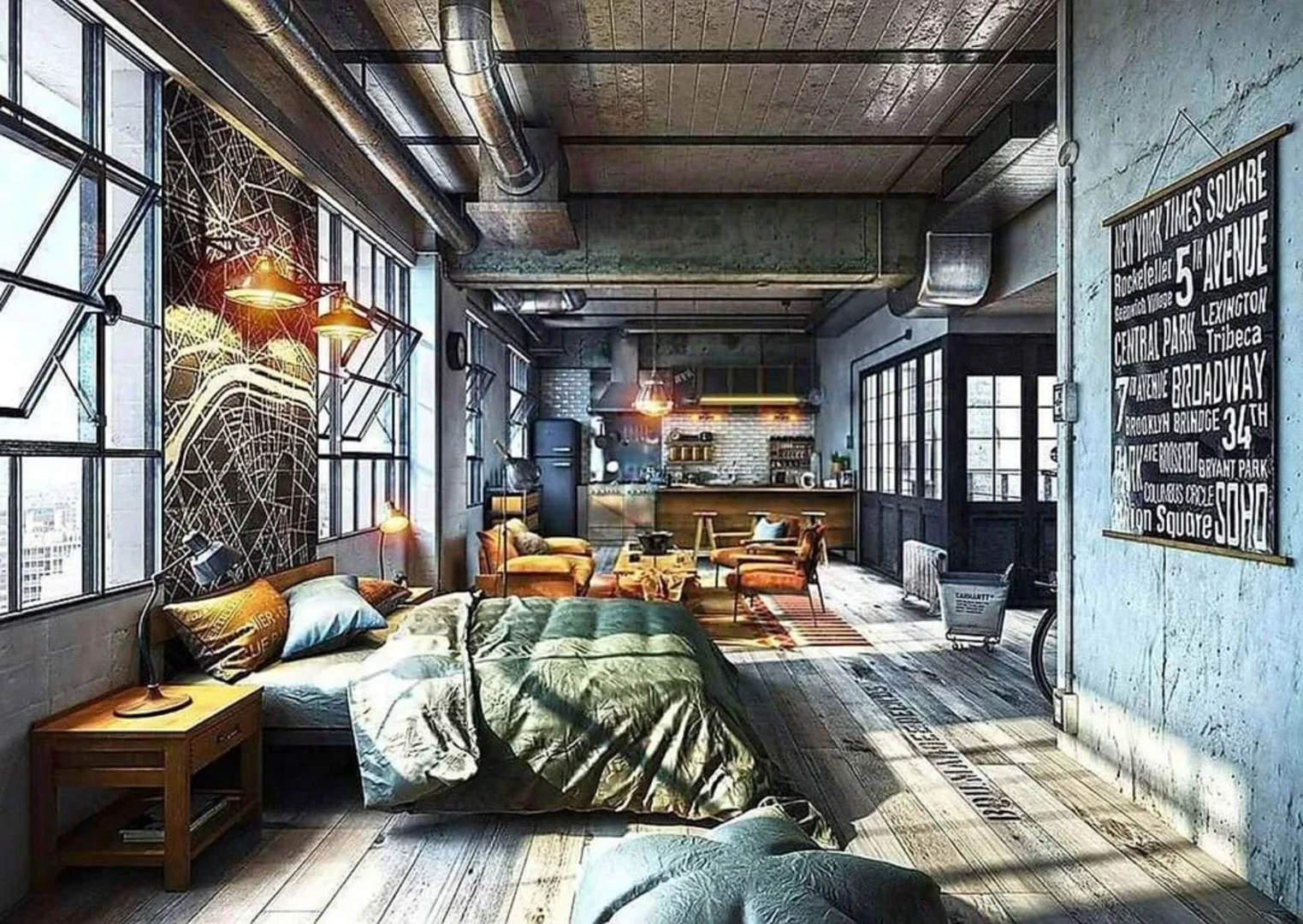 Lối bài trí nội thất với những đường nét hình khối đơn giản