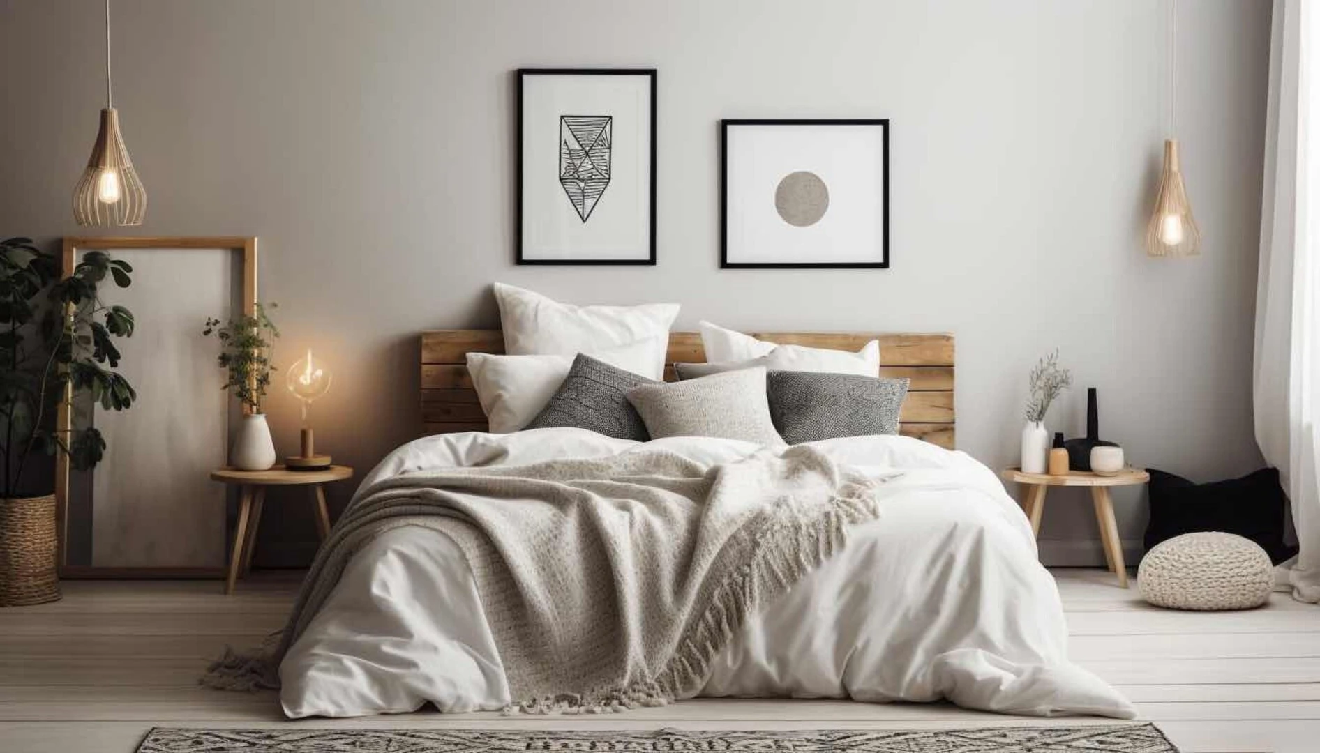 Phòng ngủ phong cách Scandinavian ưu tiên sự tối giản