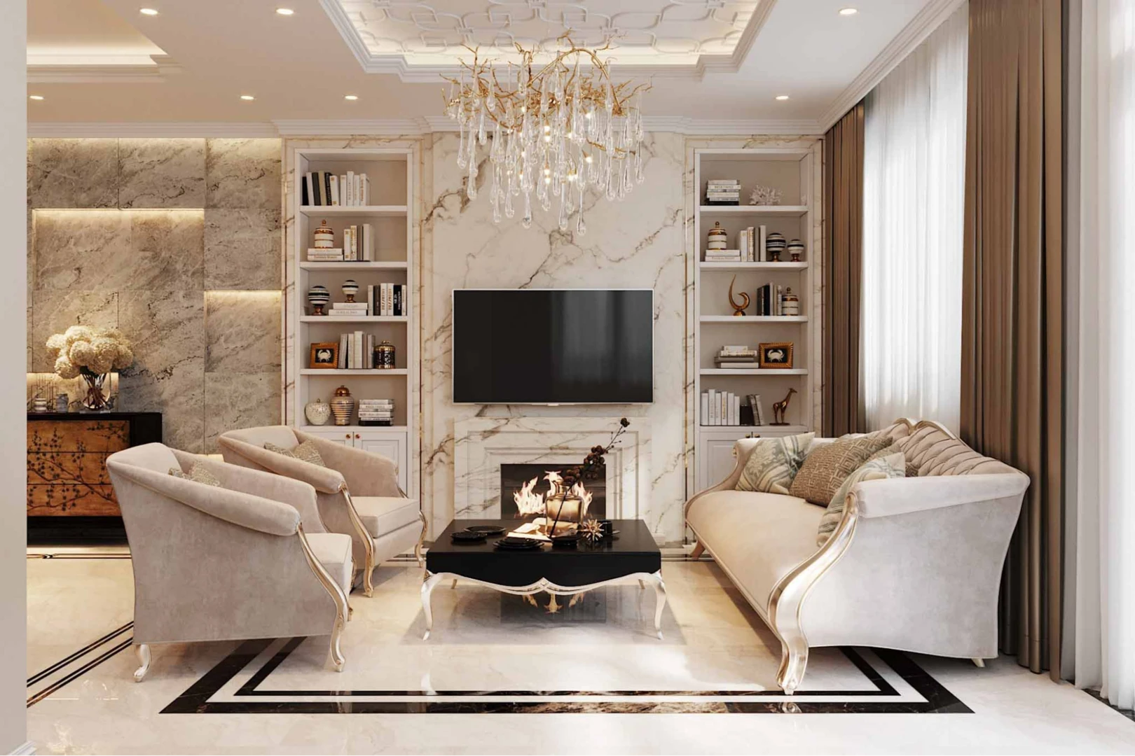 Phong cách thiết kế Luxury sang trọng