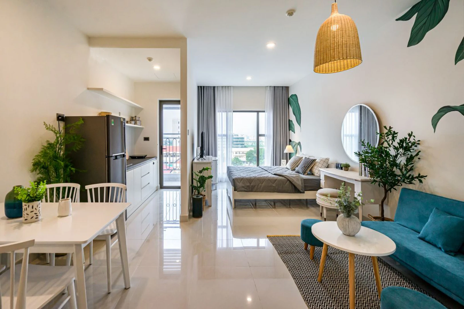 Phương án thiết kế phòng khách chung cư 40m2 khoa học