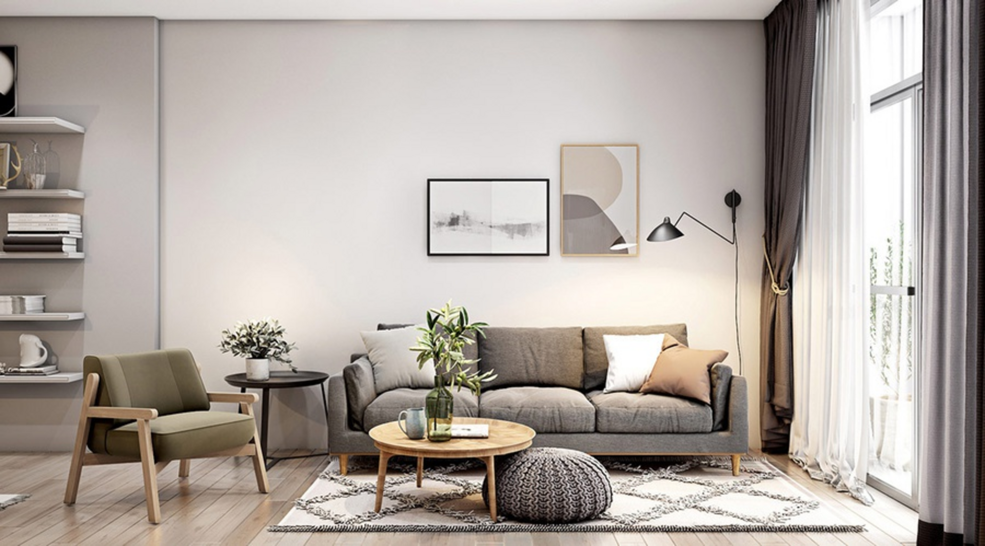 Sử dụng tranh ảnh nghệ thuật để trang trí phòng khách