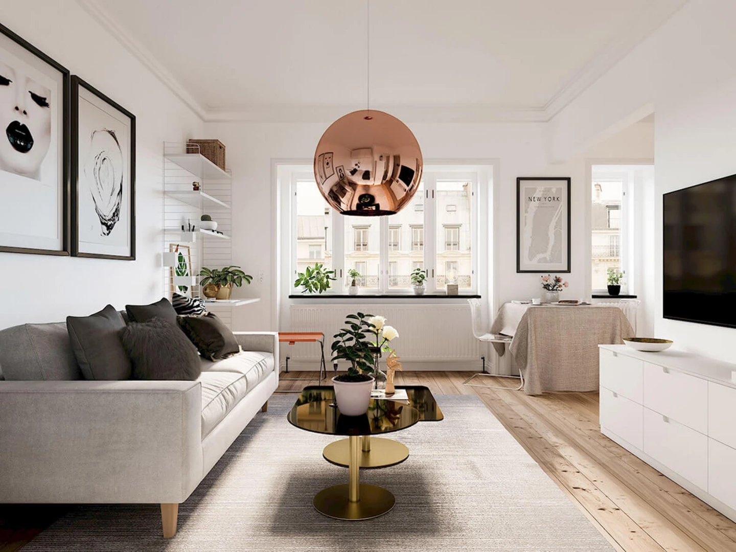 Mẫu phòng khách chung cư 25m2 đẹp, sang trọng