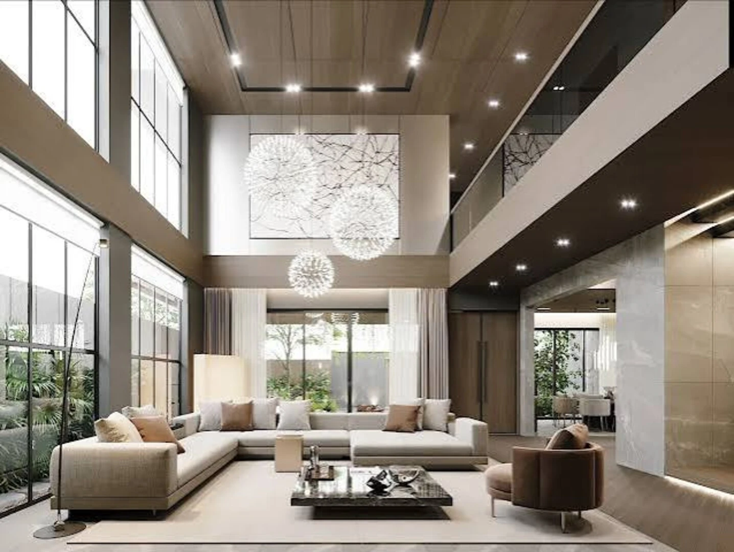 Mẫu phòng khách đẹp hiện đại cho biệt thự