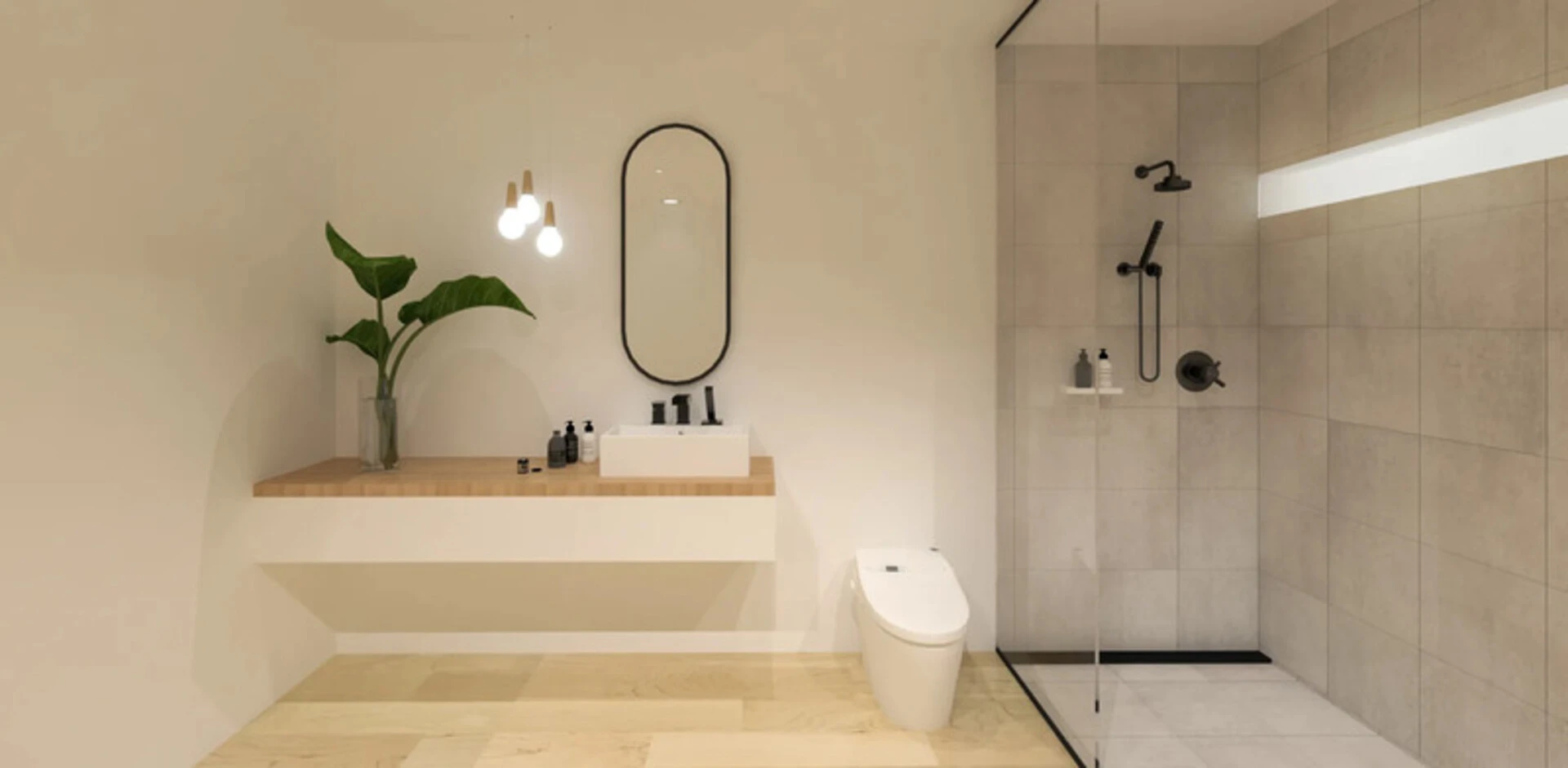 Phòng tắm phong cách tối giản tạo cảm giác dễ chịu 