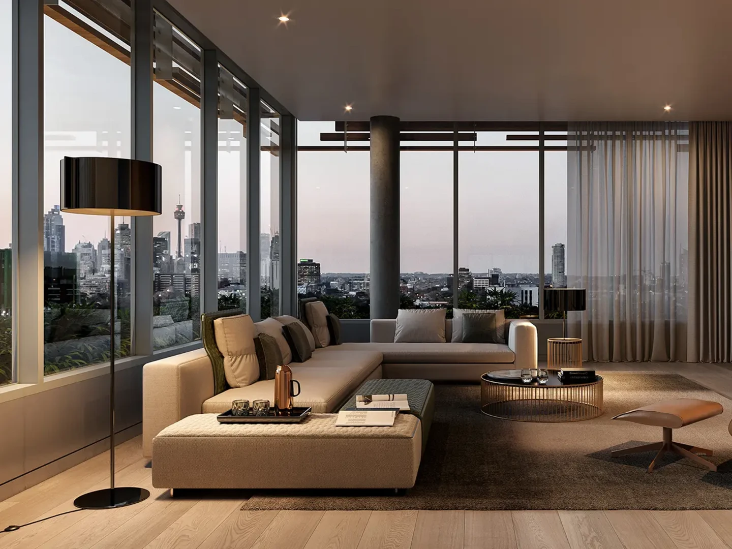 Mẫu thiết kế nội thất penthouse đẳng cấp