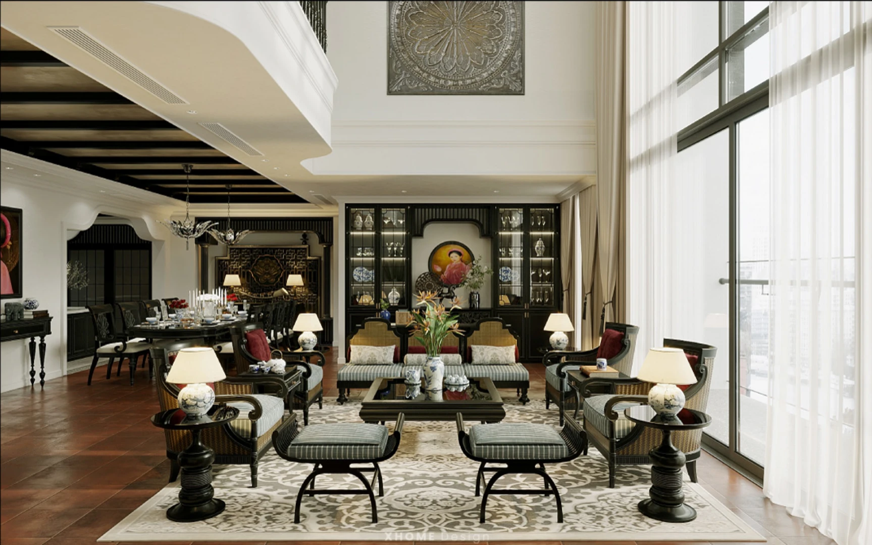 Thiết kế nội thất chung cư phong cách Indochine