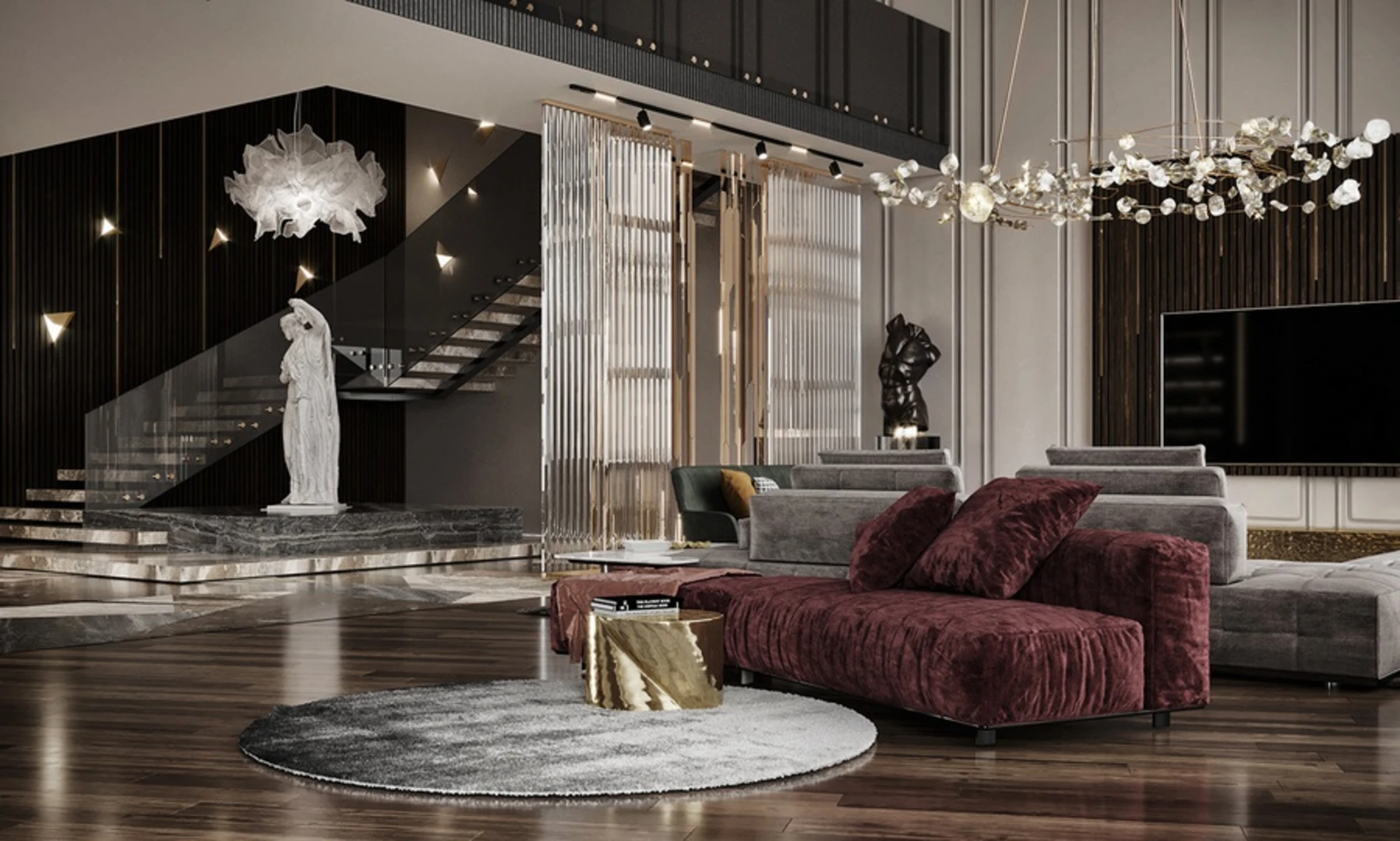 Thiết kế chung cư phong cách Luxury 