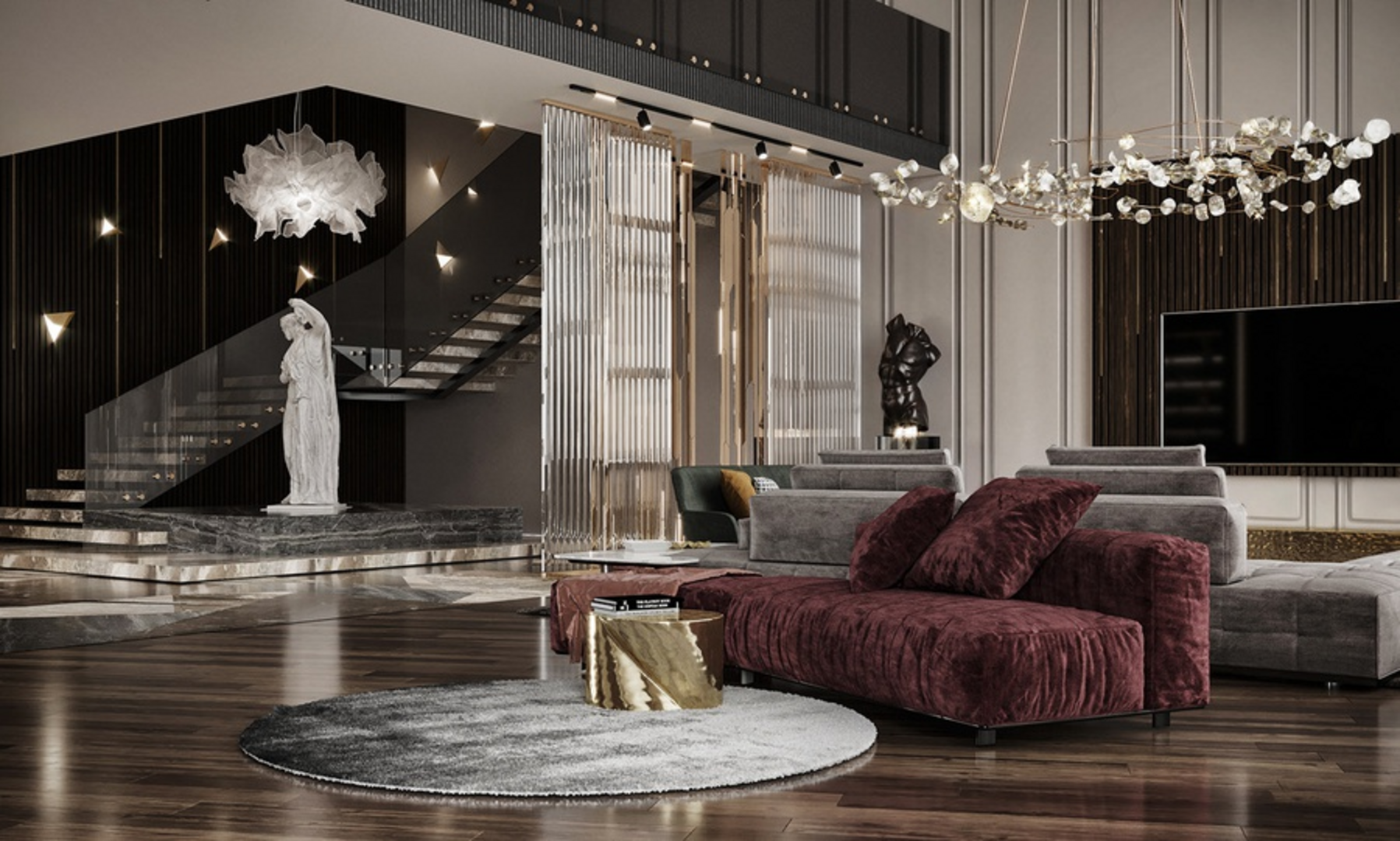 Thiết kế chung cư phong cách Luxury 