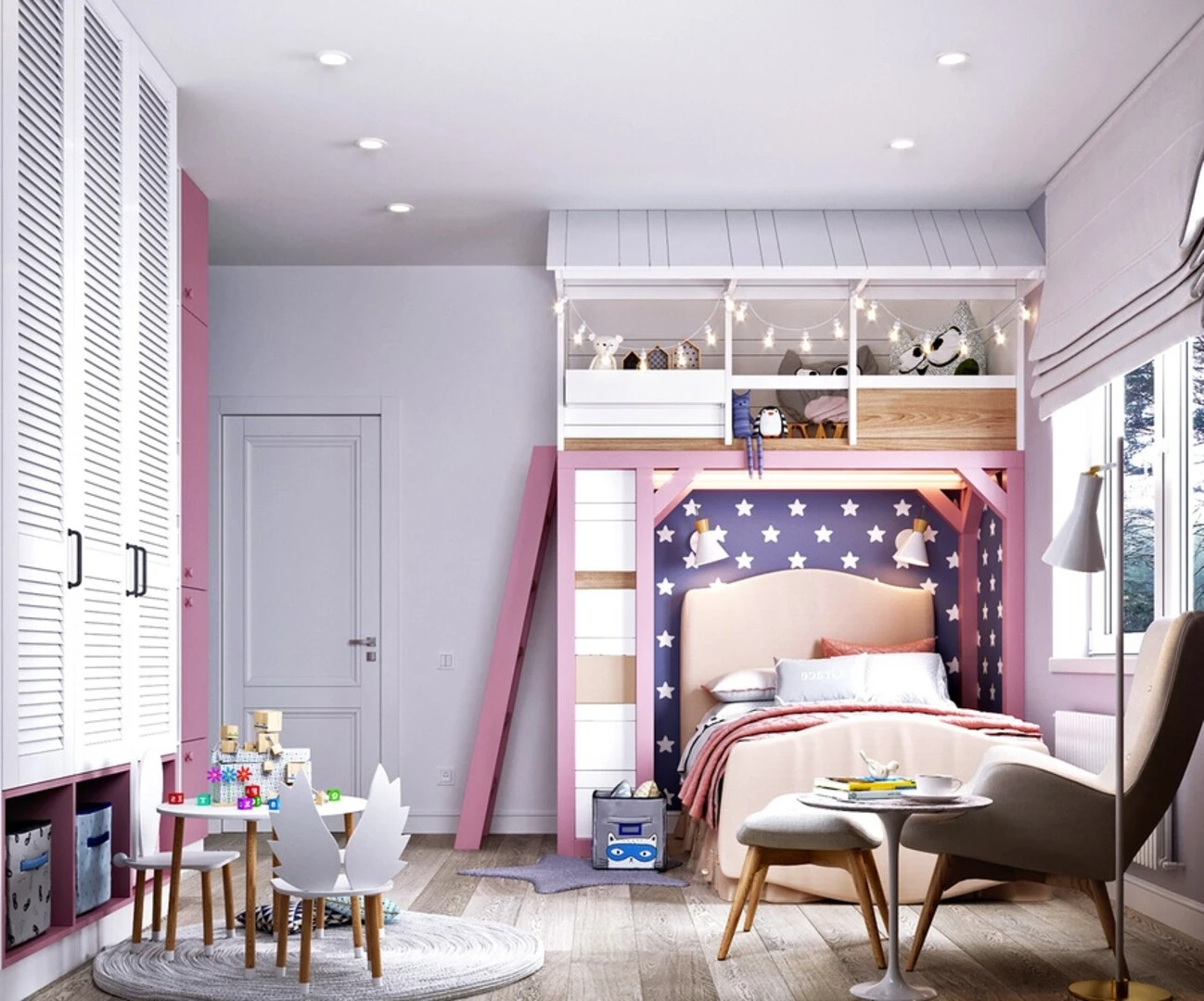 Mẫu phòng ngủ cho bé gái xinh xắn