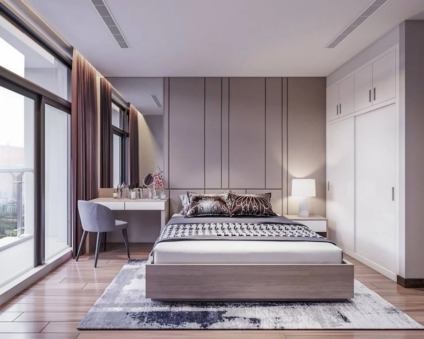 Mẫu thiết kế phòng ngủ 20m2 tiện nghi và thoáng