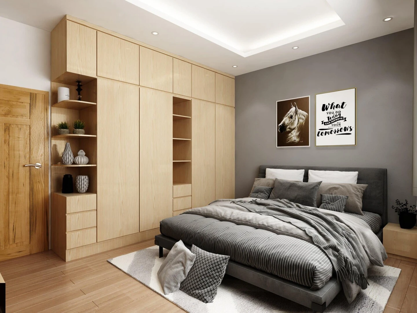 Thiết kế phòng ngủ trên 20m² tạo nên không gian thoải mái, dễ chịu