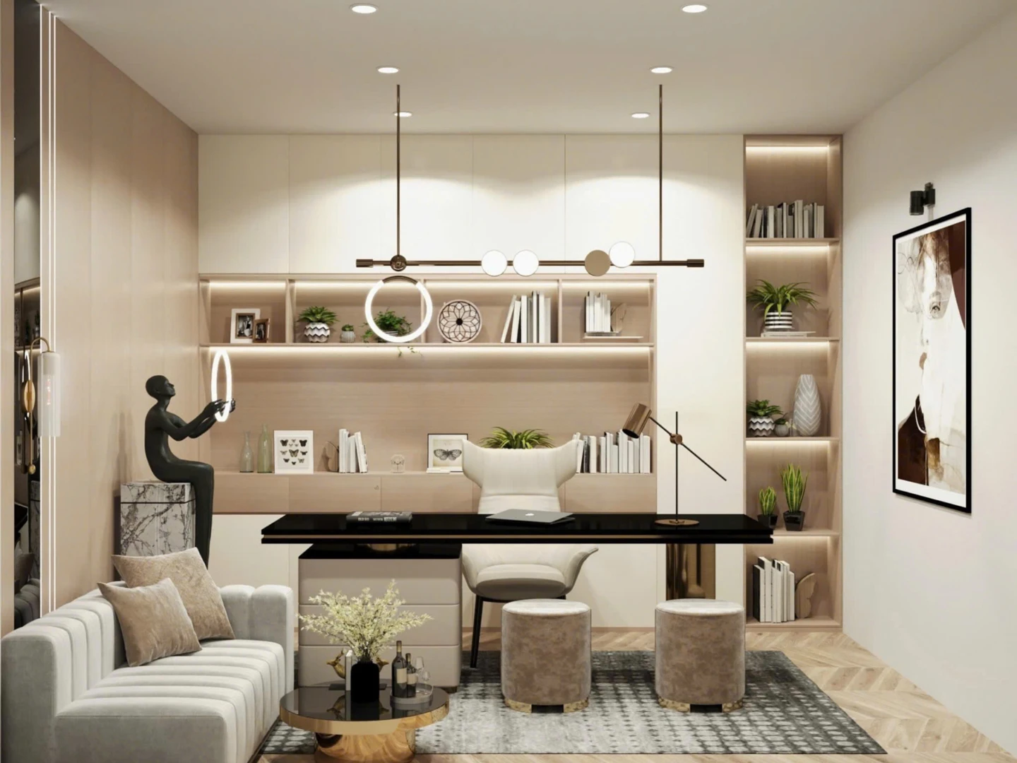 Nội thất phòng giám đốc thường kết hợp hài hòa giữa tính thẩm mỹ
