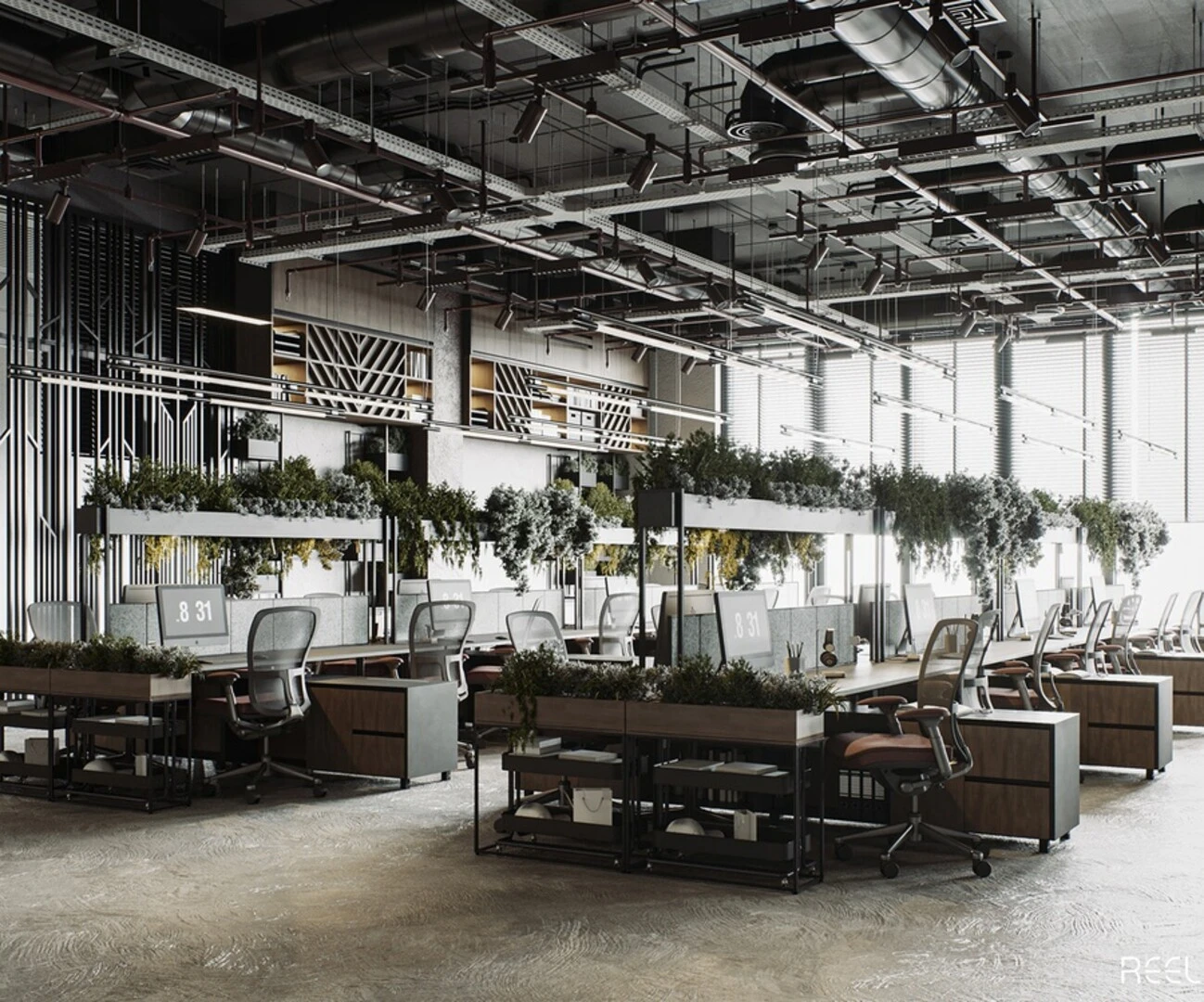 Phong cách Industrial trong thiết kế văn phòng
