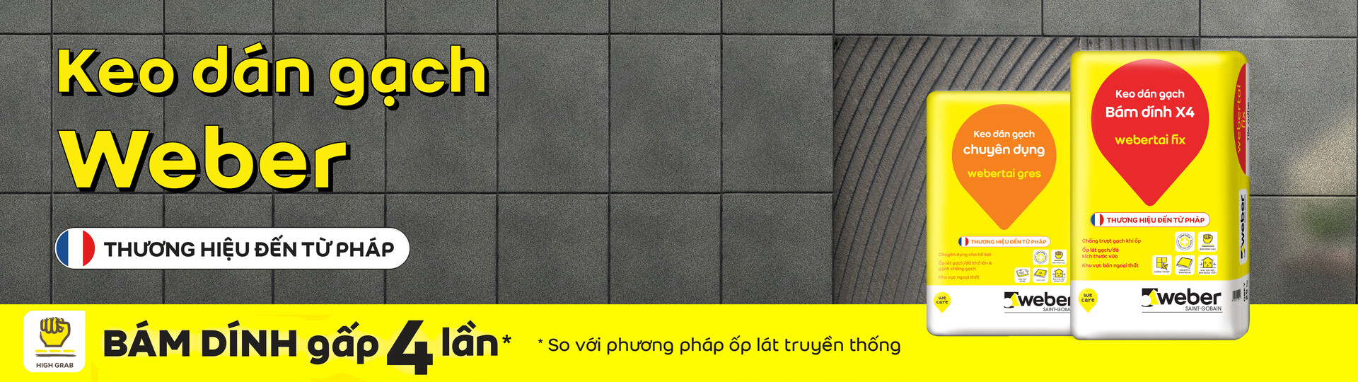 Keo dán gạch weber Keo chà ron Weber - Webercolor power
